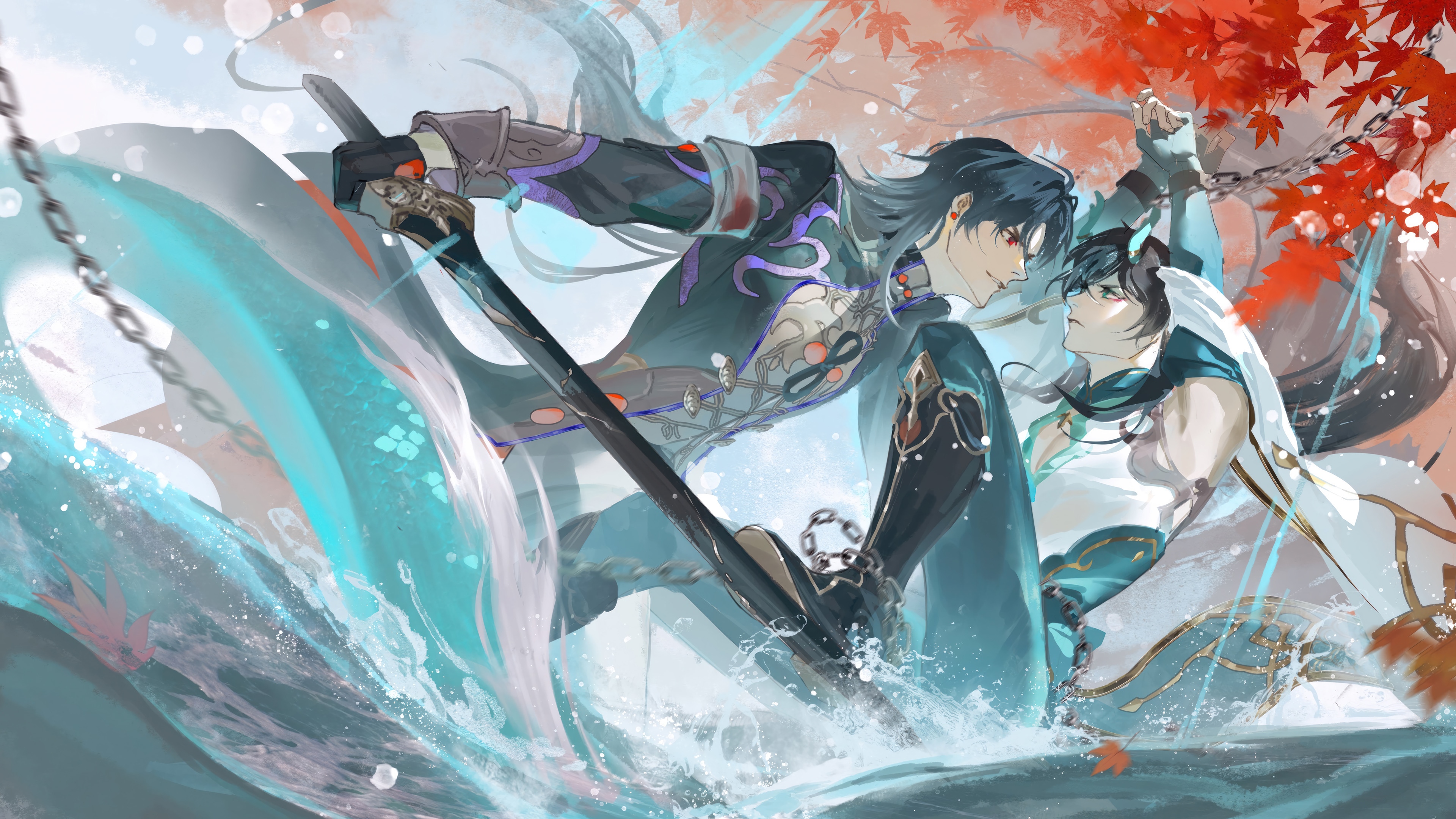 Blade and character from Honkai: Star Rail in water HD Wallpaper