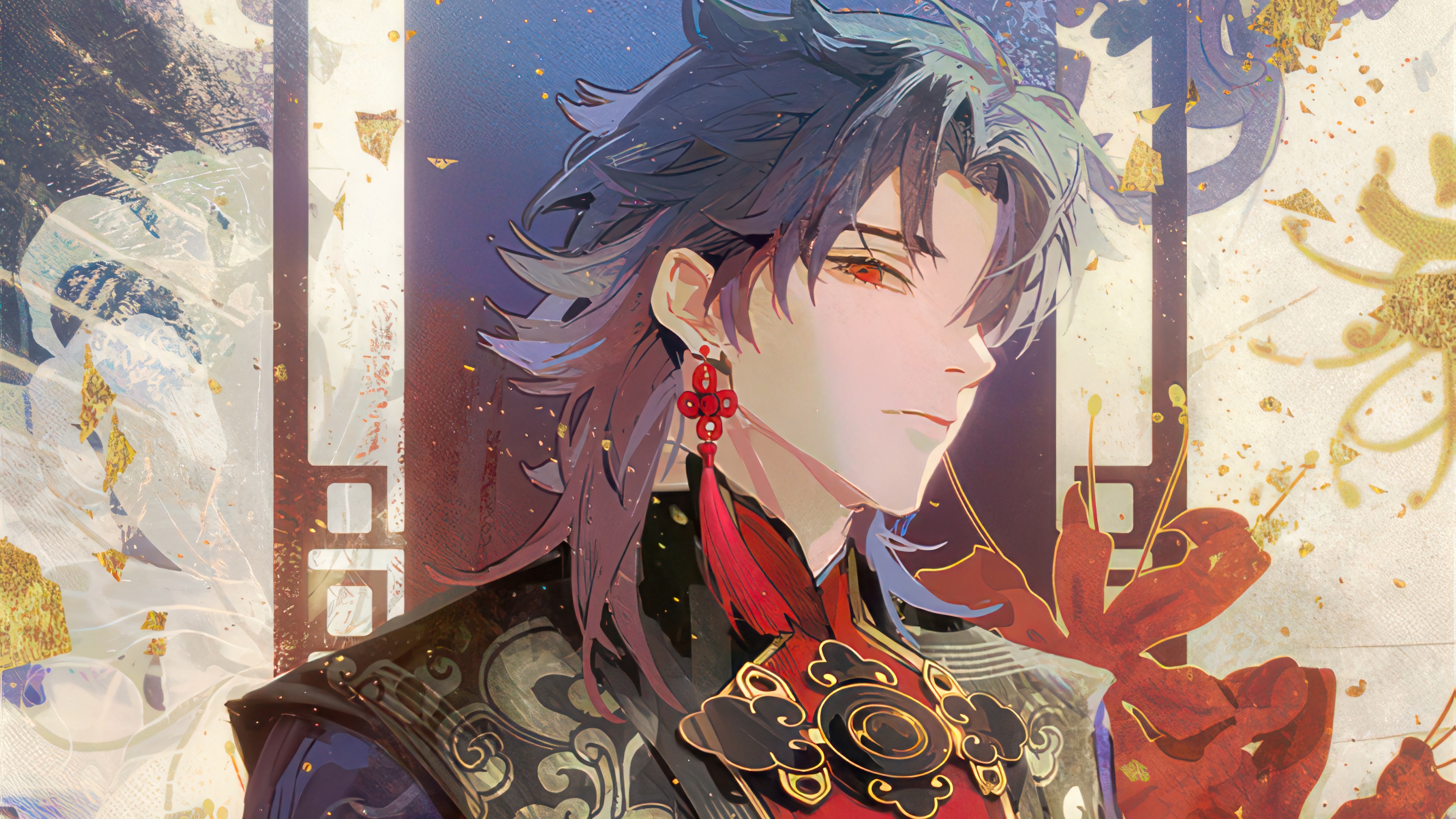 Blade from Honkai: Star Rail in traditional attire HD Wallpaper