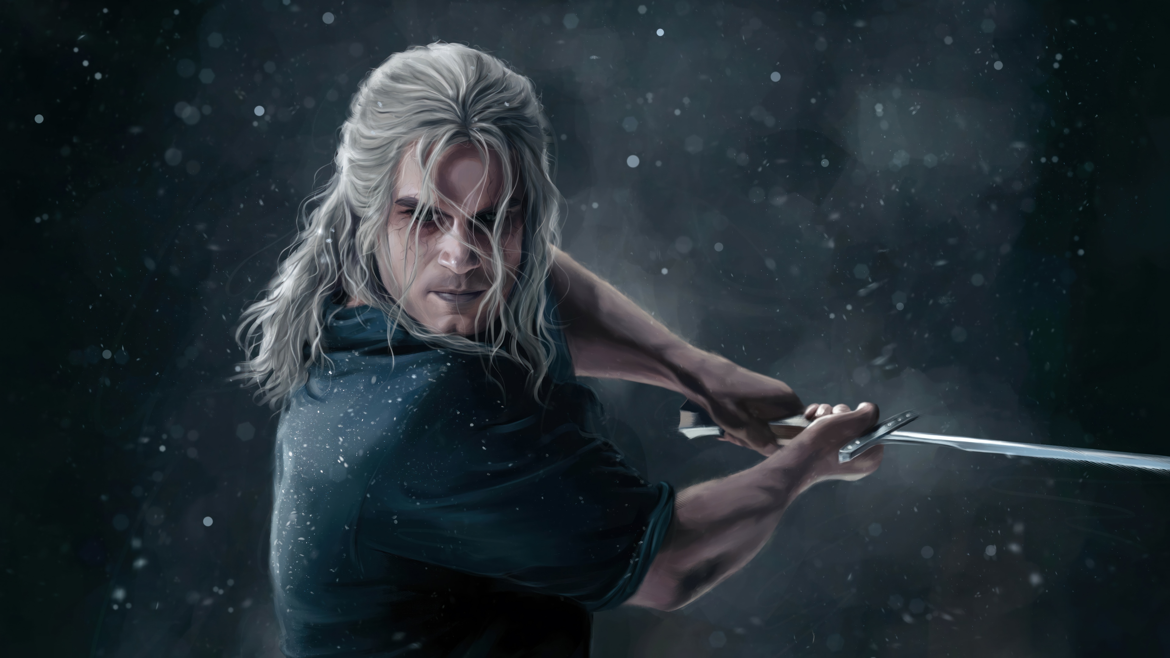 Geralt of Rivia from The Witcher 4K HD Wallpaper