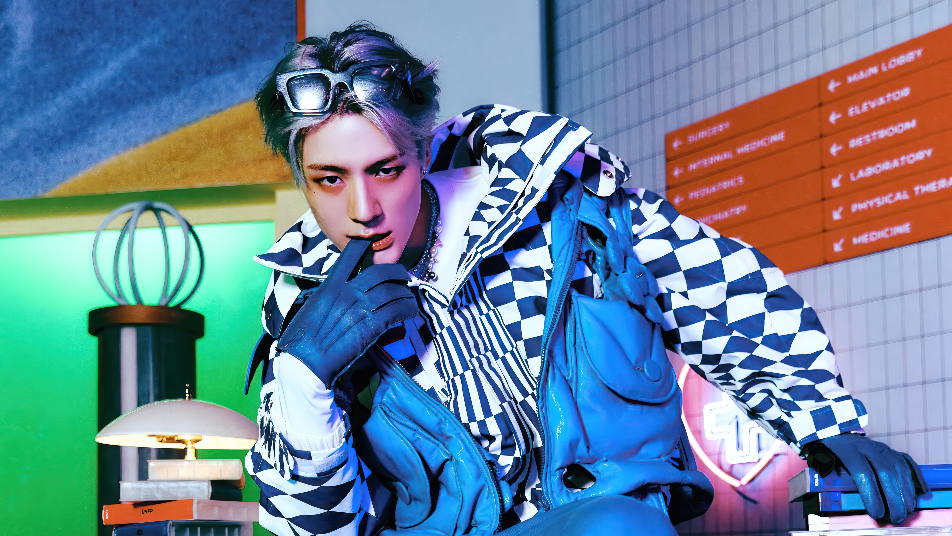 Jeno from NCT DREAM in a checkered jacket HD Wallpaper