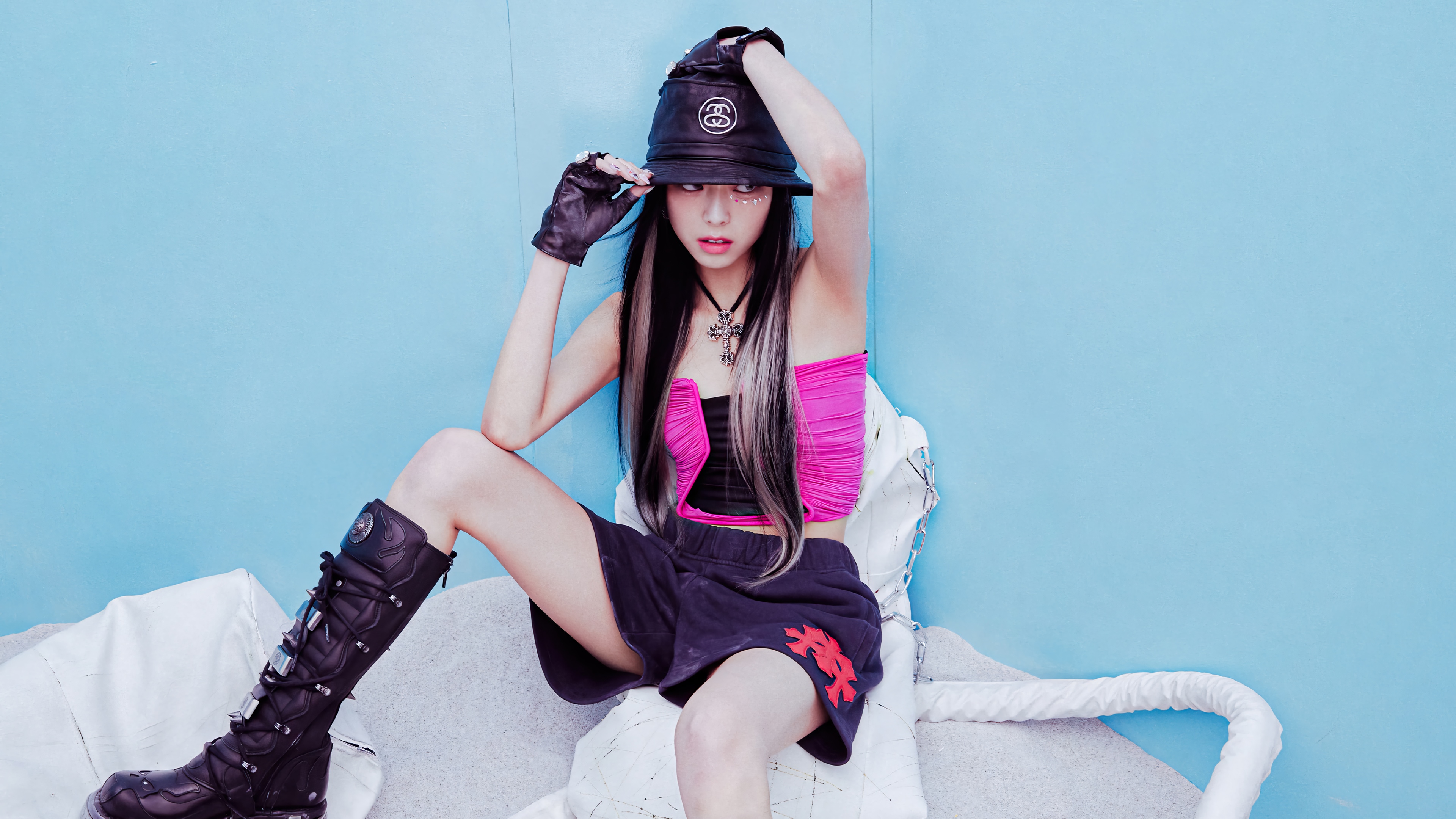 Yuna from ITZY in KILL MY DOUBT concept HD Wallpaper