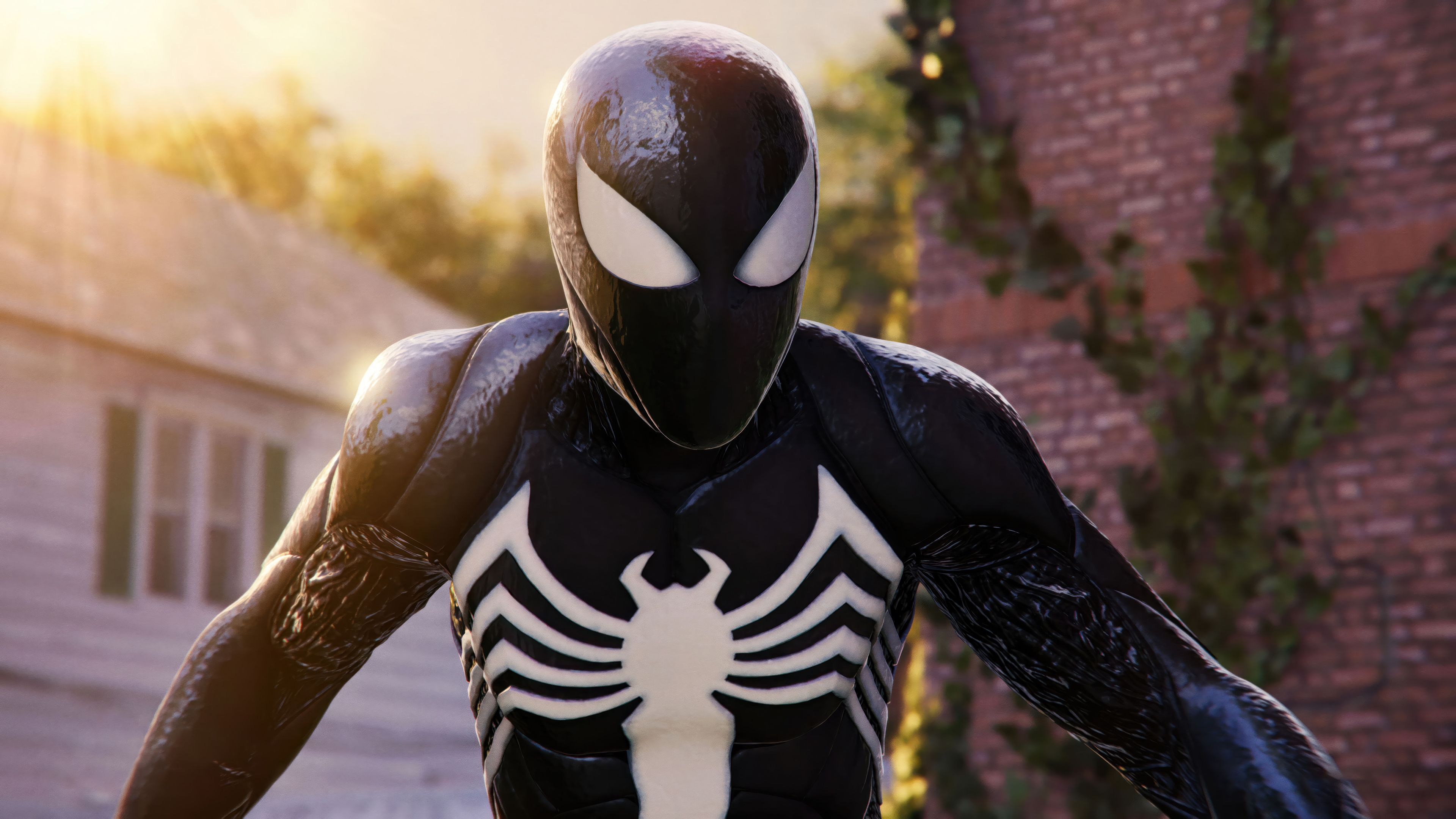 Spider-Man in Black Suit 4K HD Wallpaper
