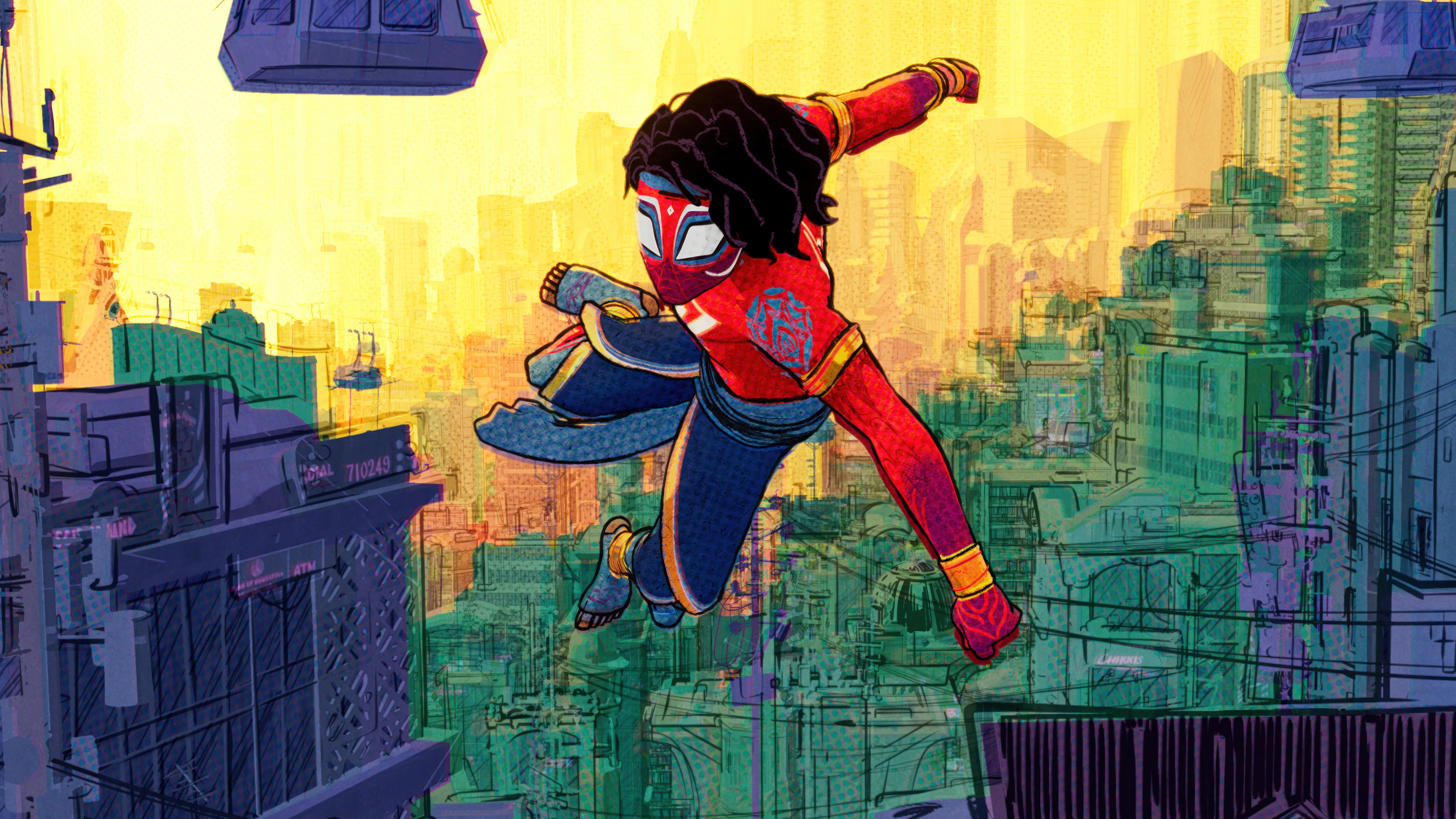 Spider-Man India in Spider-Man: Across the Spider-Verse 4K HD Wallpaper