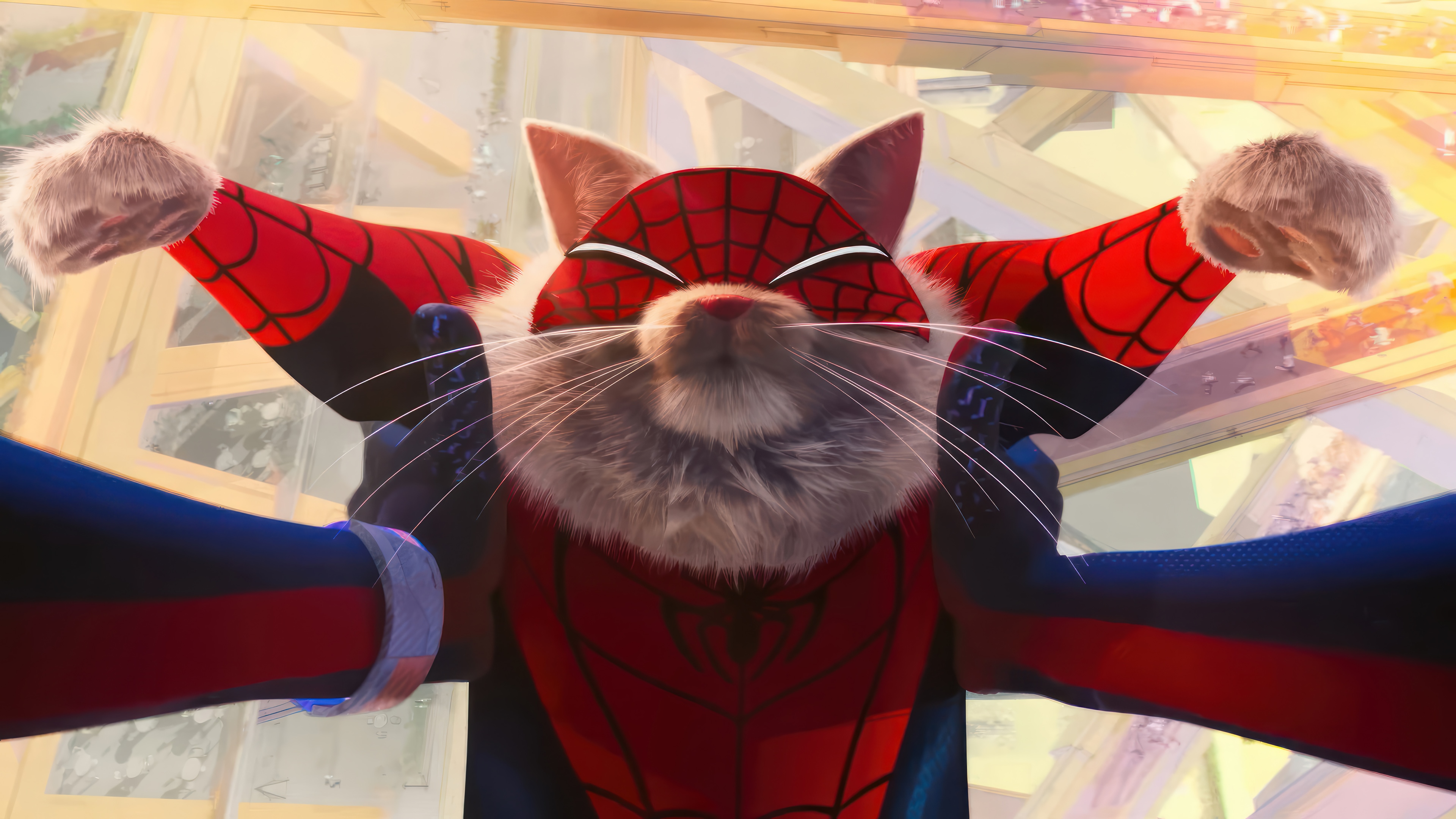 Spider-Cat in Spider-Man: Across the Spider-Verse 4K HD Wallpaper
