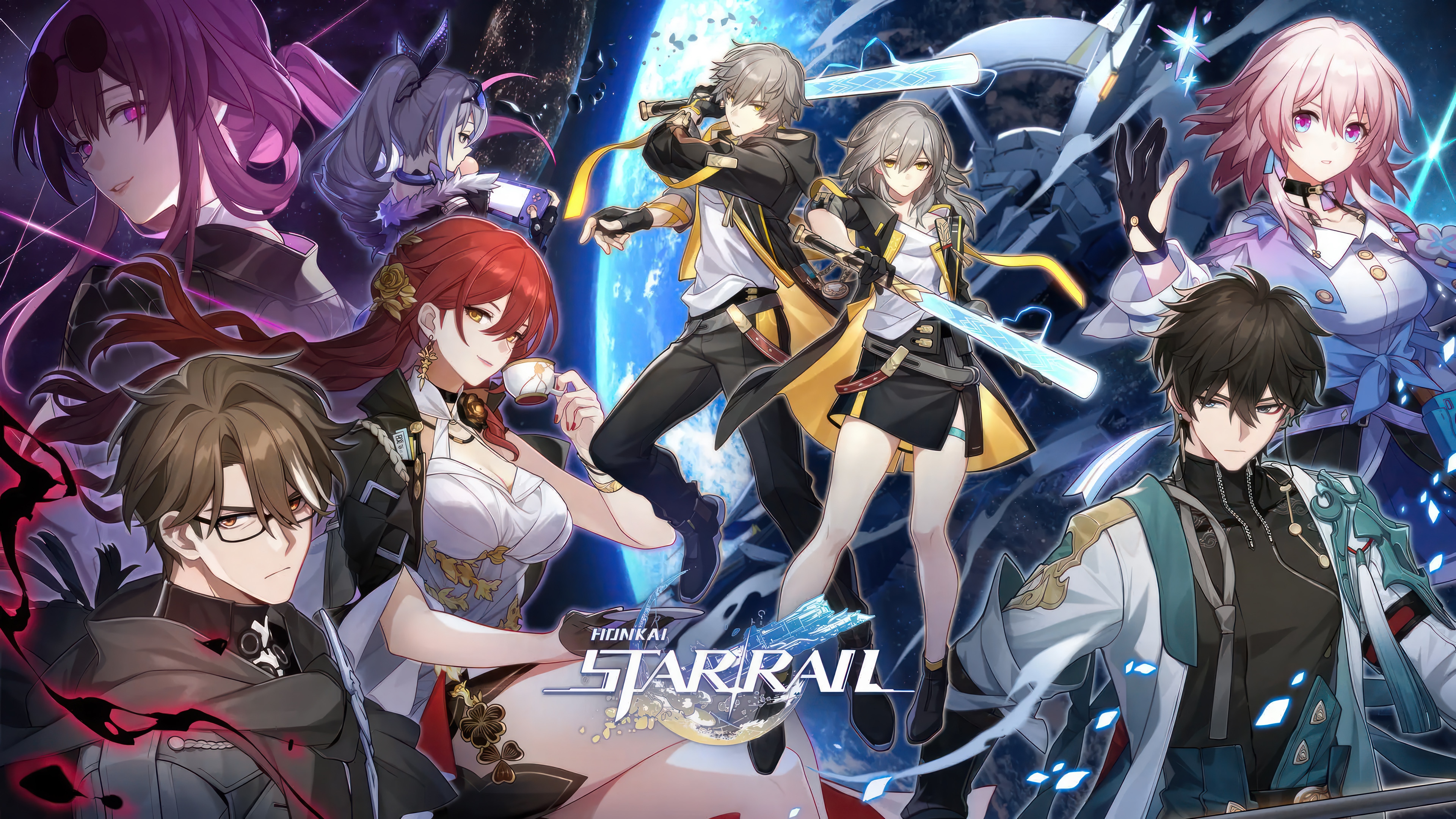 Honkai: Star Rail Characters in Space HD Wallpaper