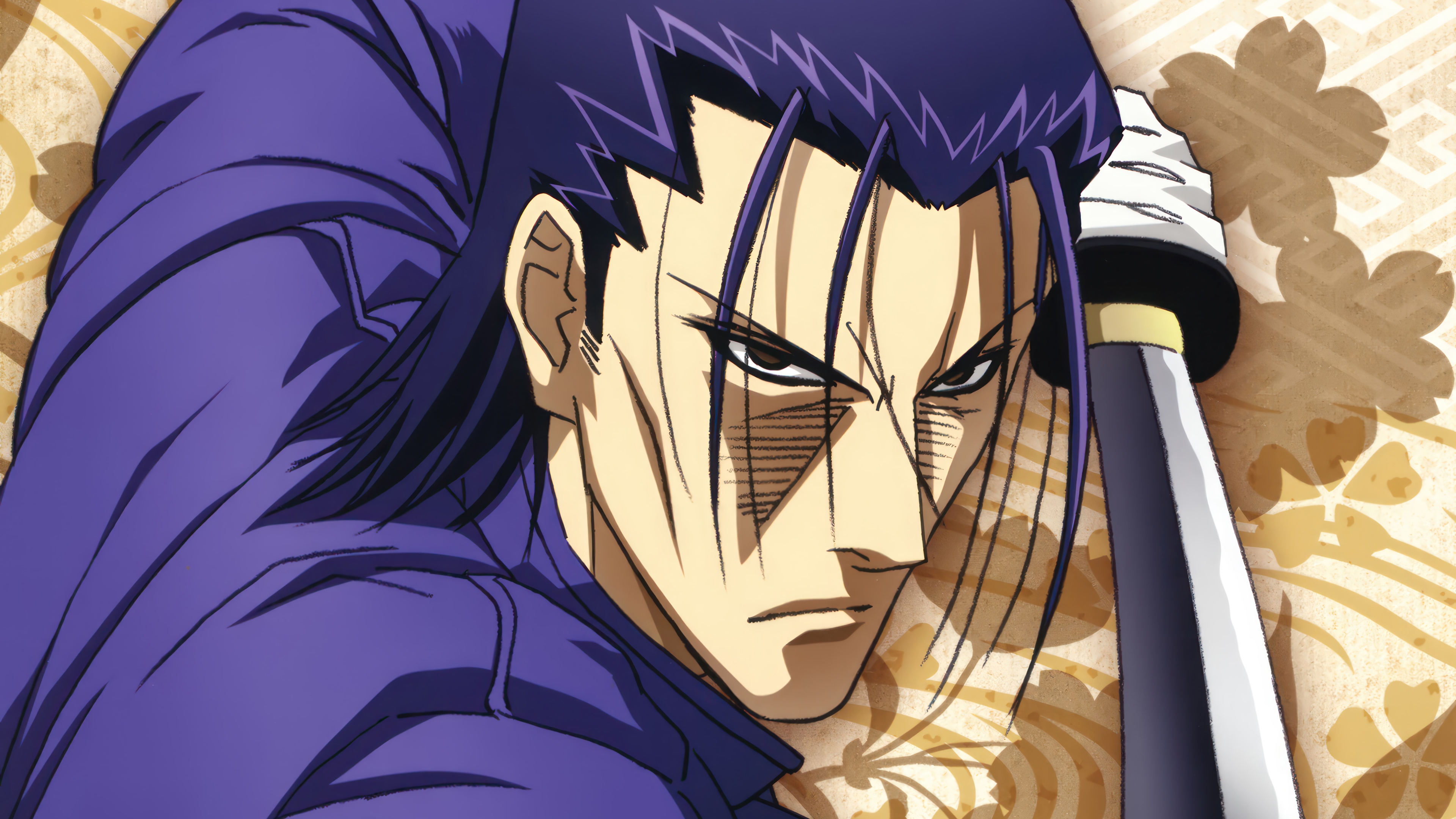 Hajime Saito from Rurouni Kenshin 4K HD Wallpaper
