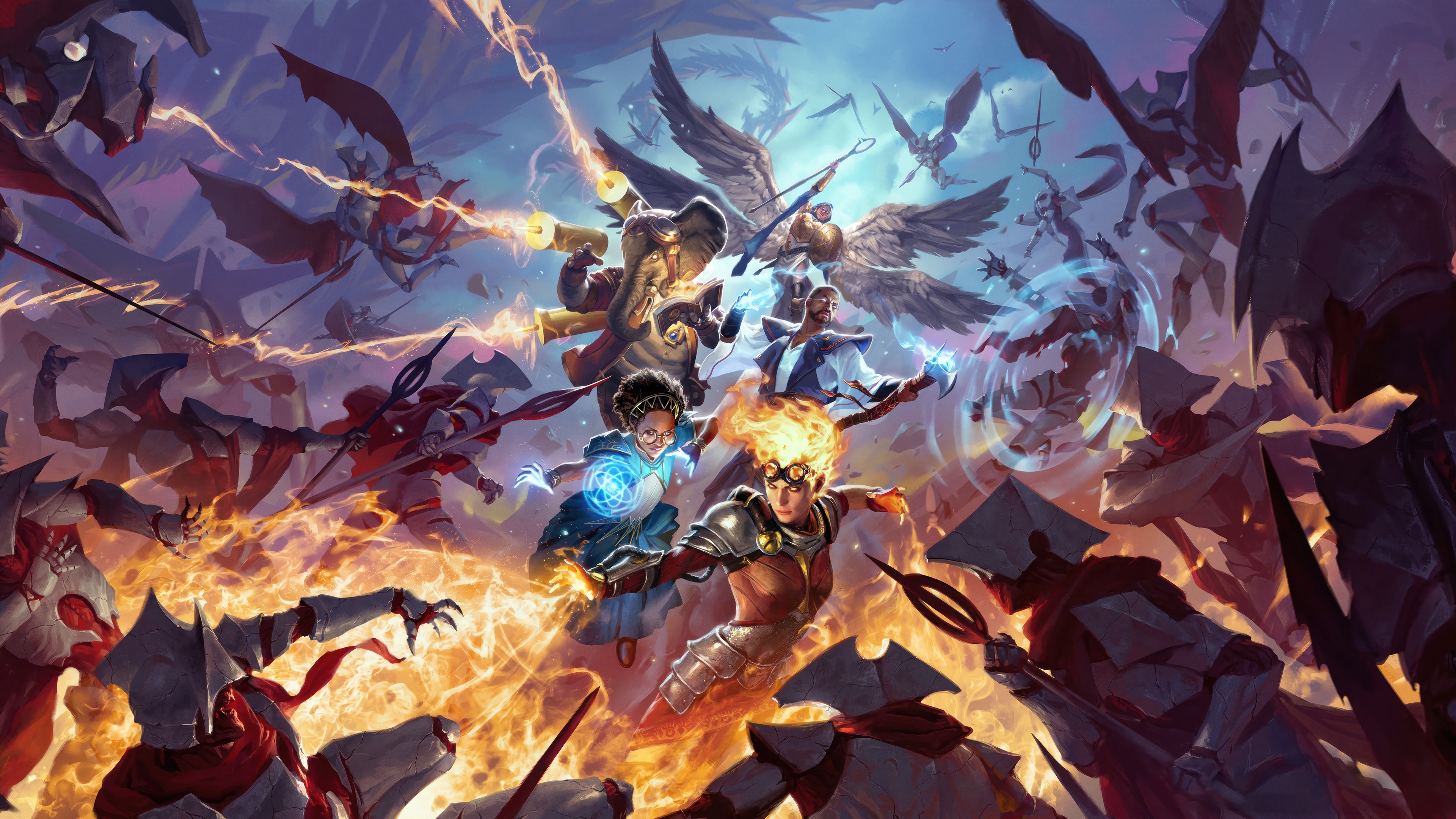 Magic The Gathering 4K Battle Scene HD Wallpaper