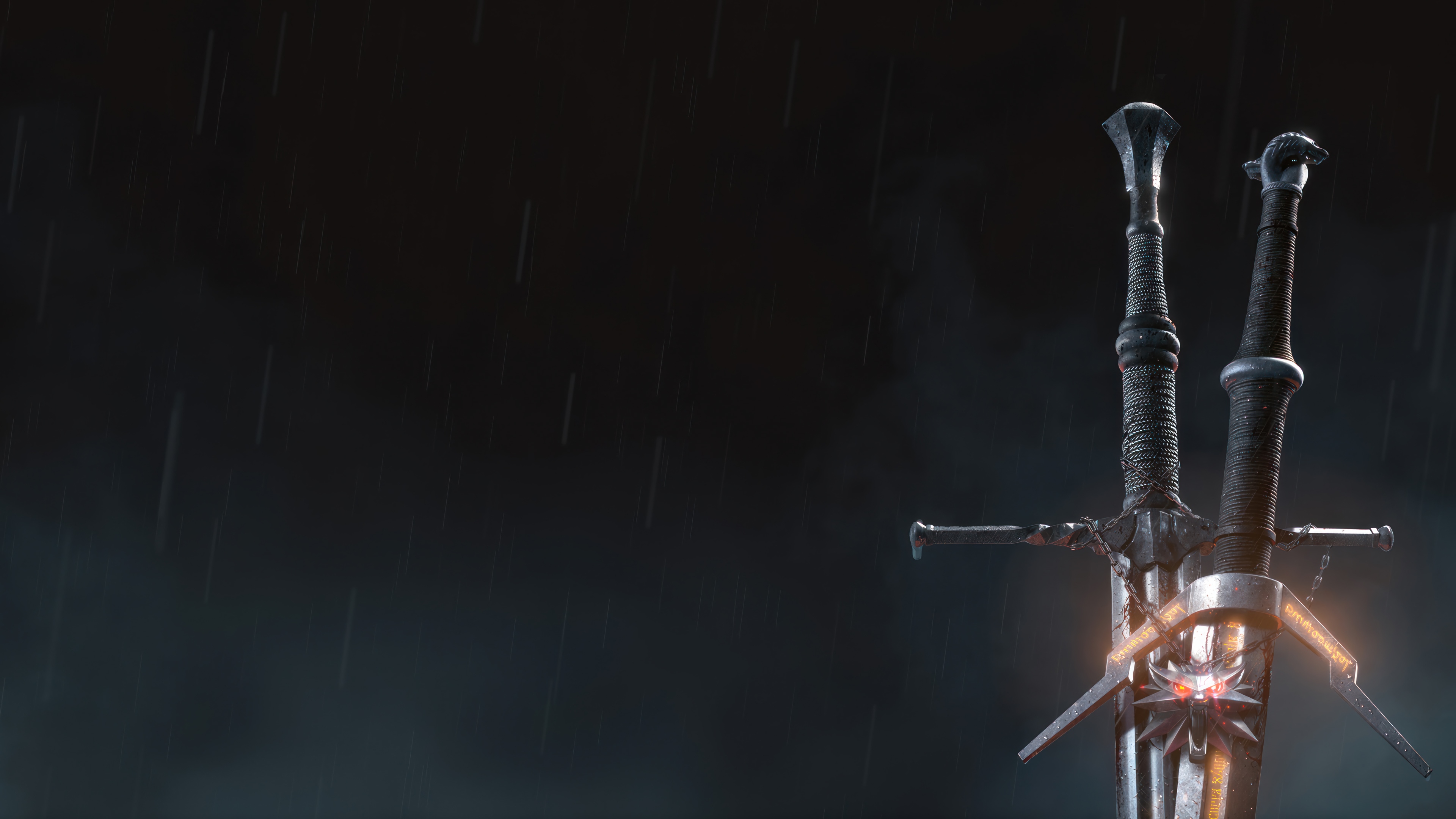 The Witcher 4K: Two Swords in the Rain HD Wallpaper