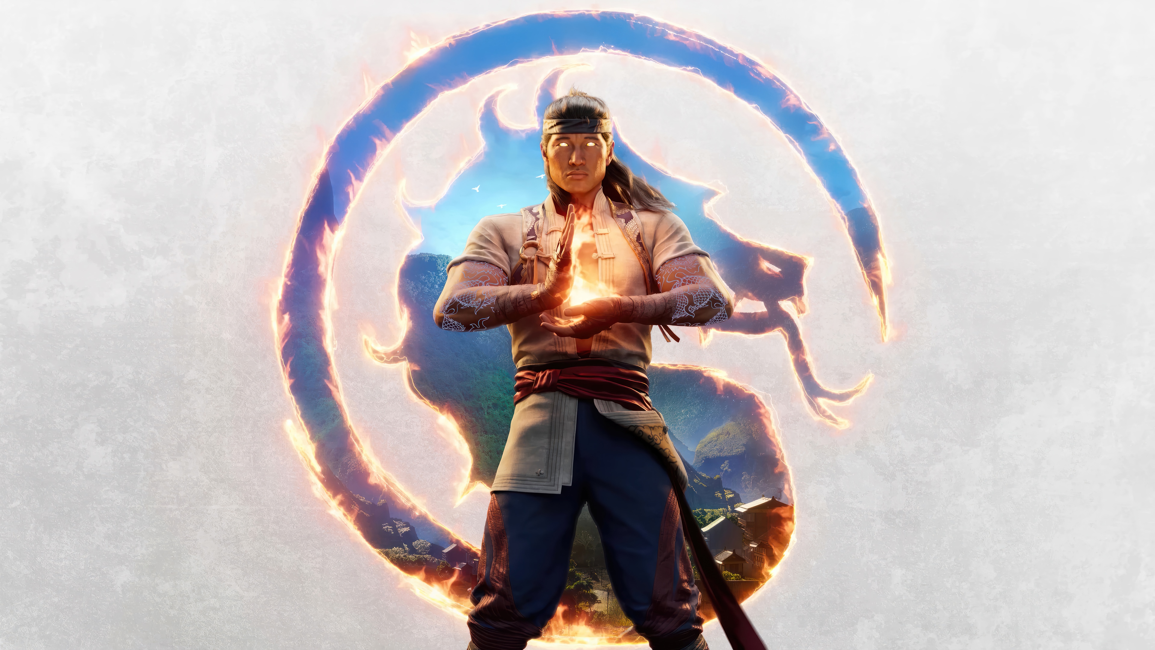 Fire God Liu Kang in Mortal Kombat 1 4K HD Wallpaper