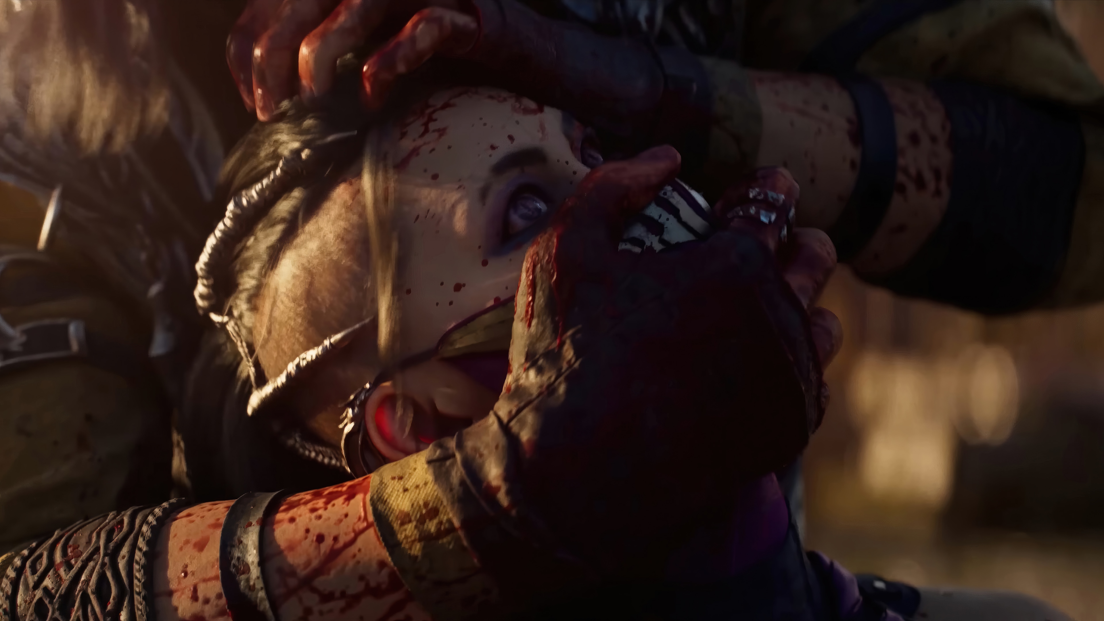 Mortal Kombat 1: Mileena in bloody close-up HD Wallpaper