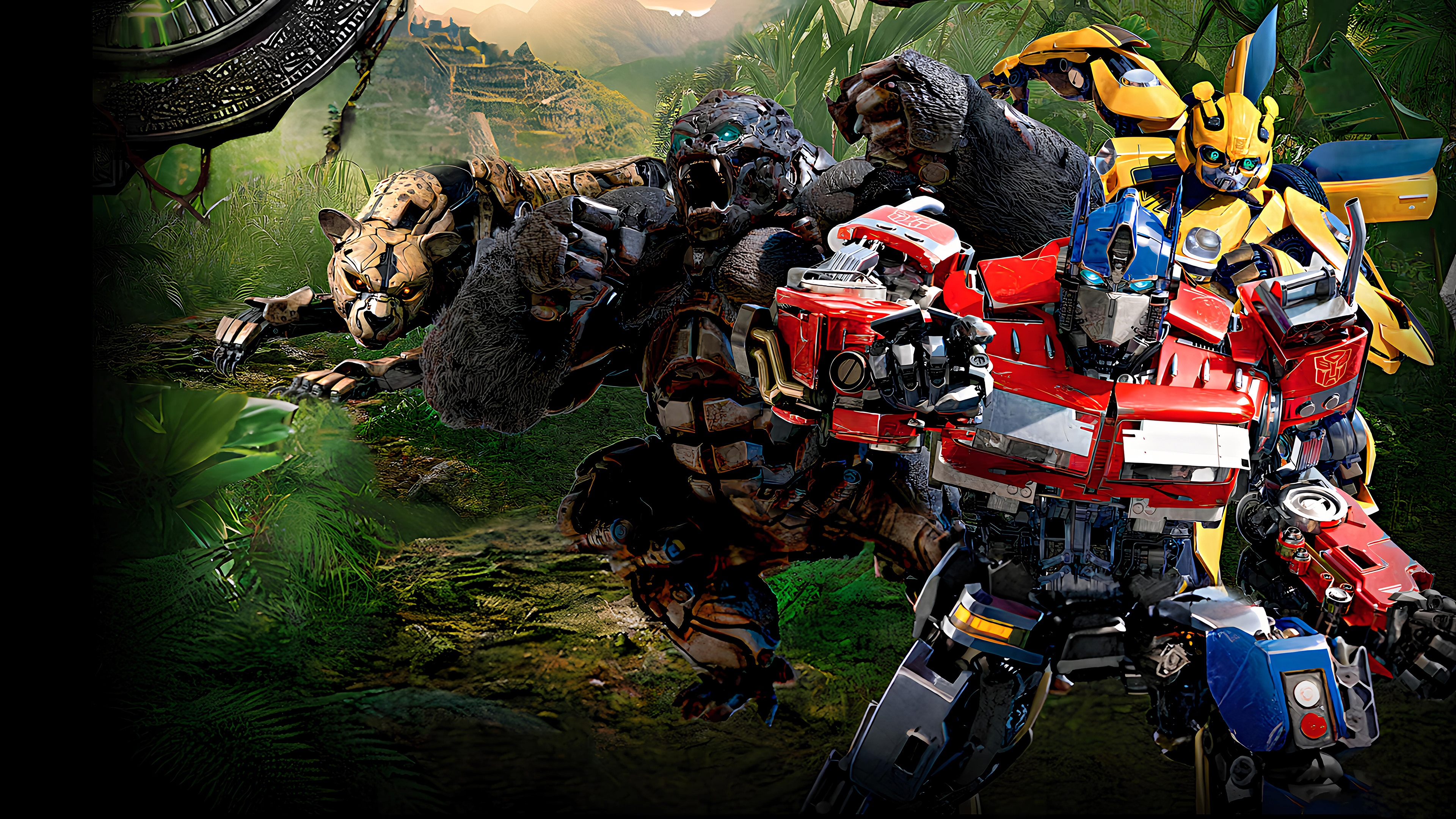 Transformers: Rise of the Beasts - Optimus Primal, Bumblebee, Cheetor HD Wallpaper