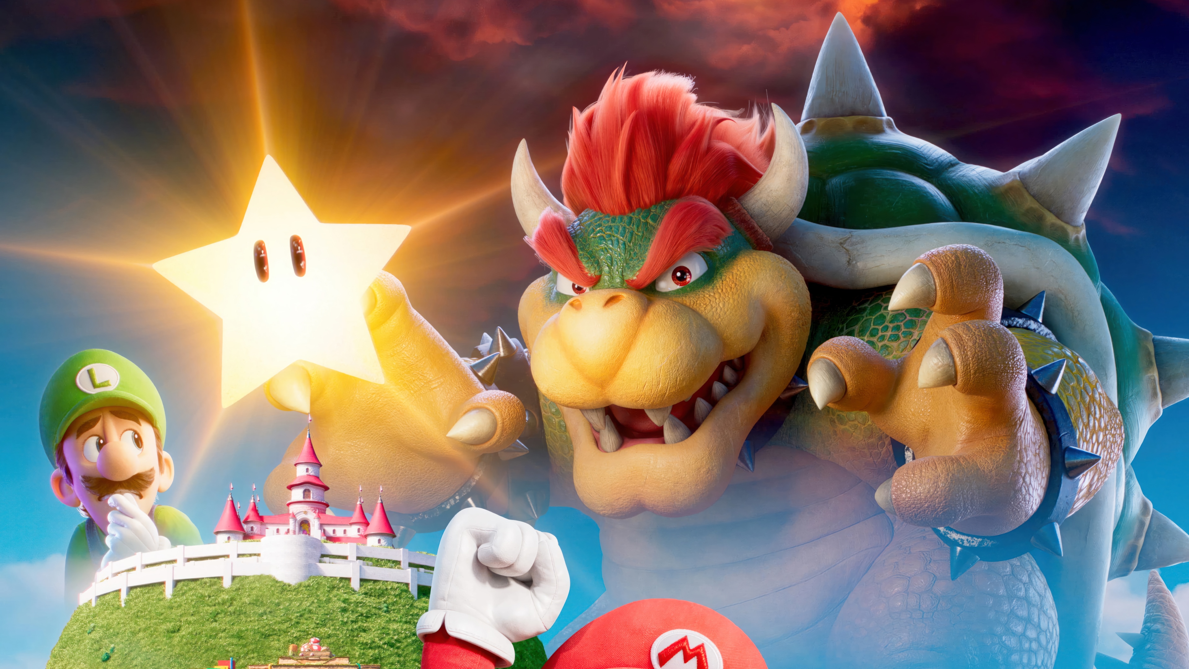 The Super Mario Bros. Movie 4K Bowser and Luigi HD Wallpaper