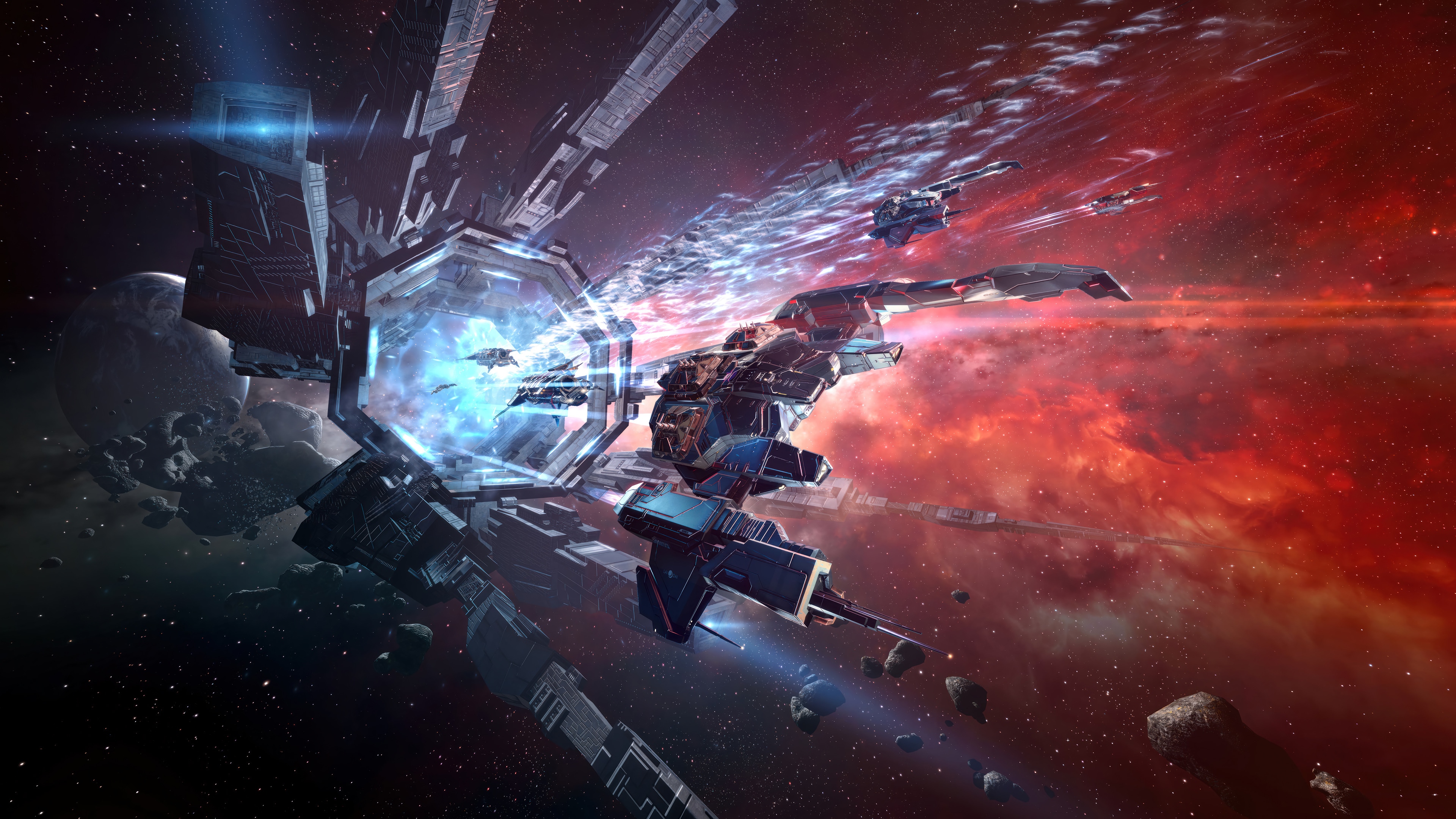EVE Online Warp Gate 4K HD Wallpaper