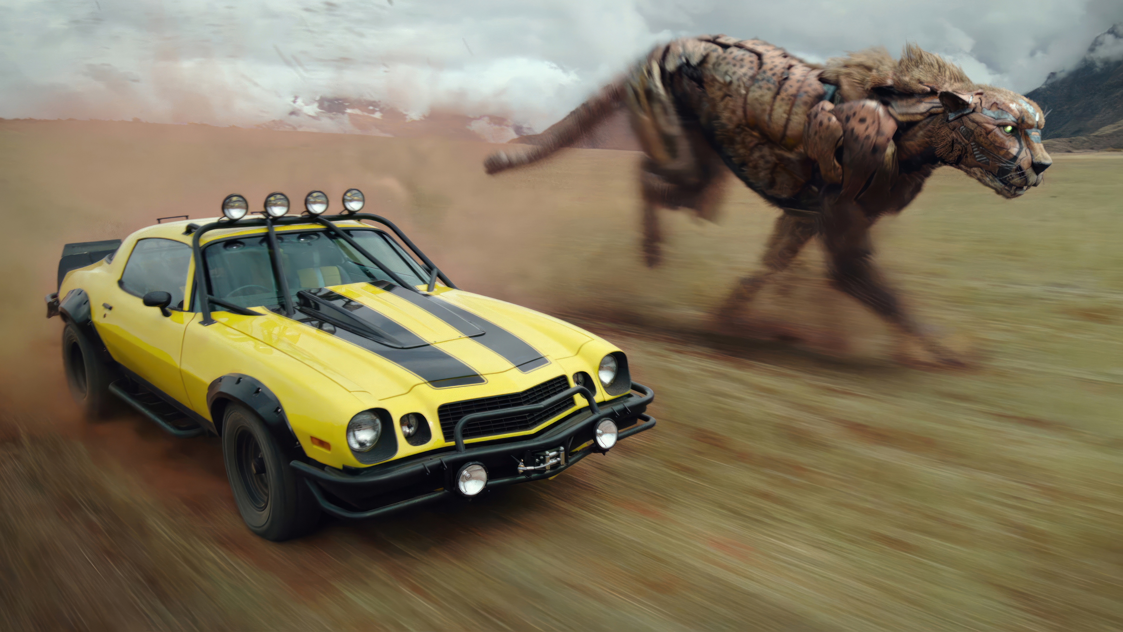 Transformers: Rise of the Beasts - Cheetor and Bumblebee HD Wallpaper