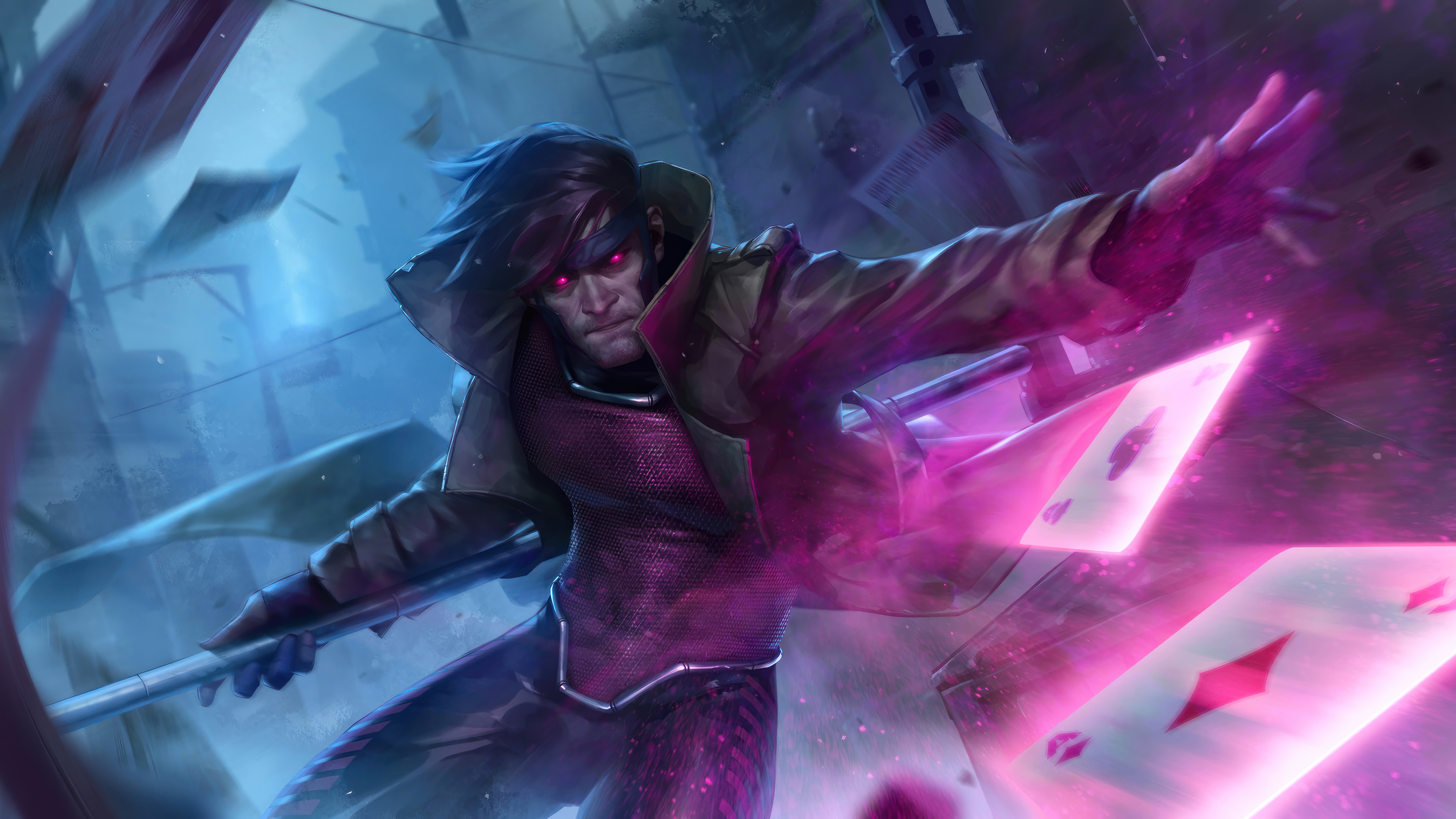 Gambit from X-Men using kinetic energy HD Wallpaper