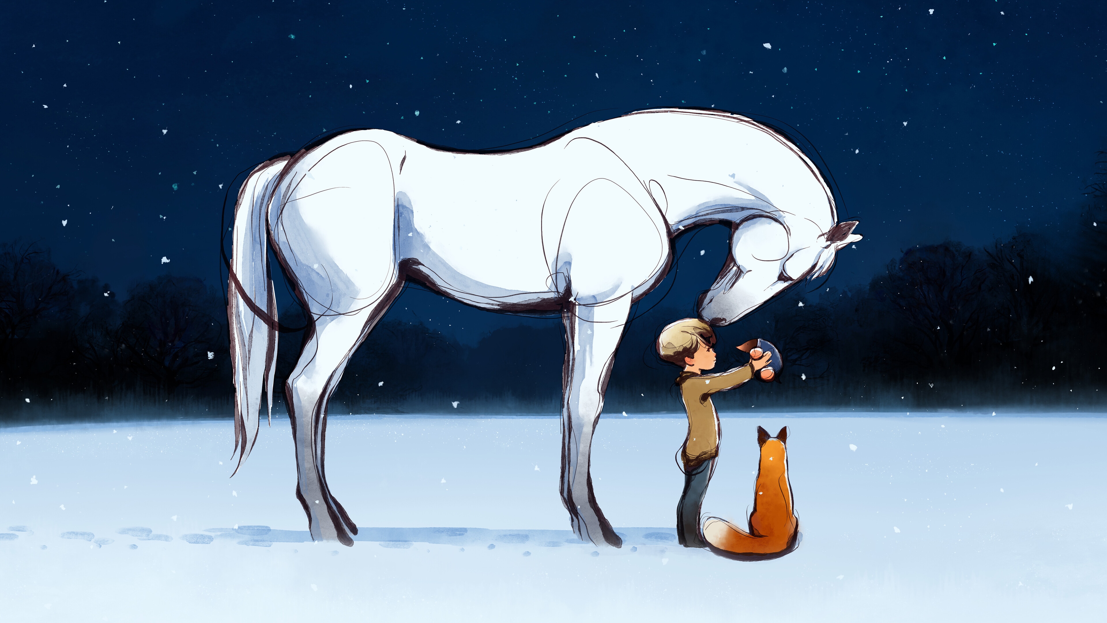 The Boy, the Mole, the Fox and the Horse 4K HD Wallpaper