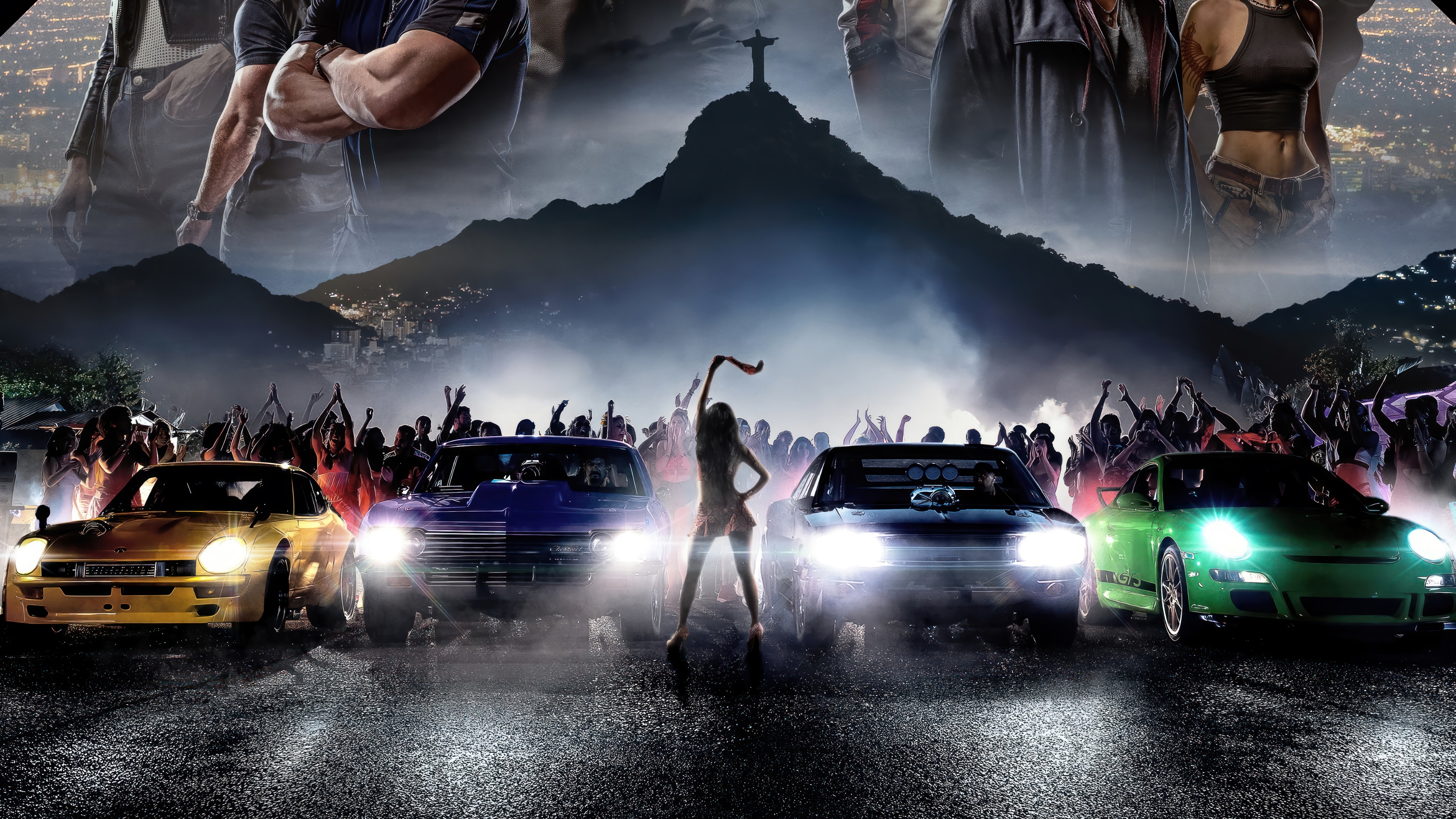 Fast X Cars and Crowd in Rio HD Wallpaper