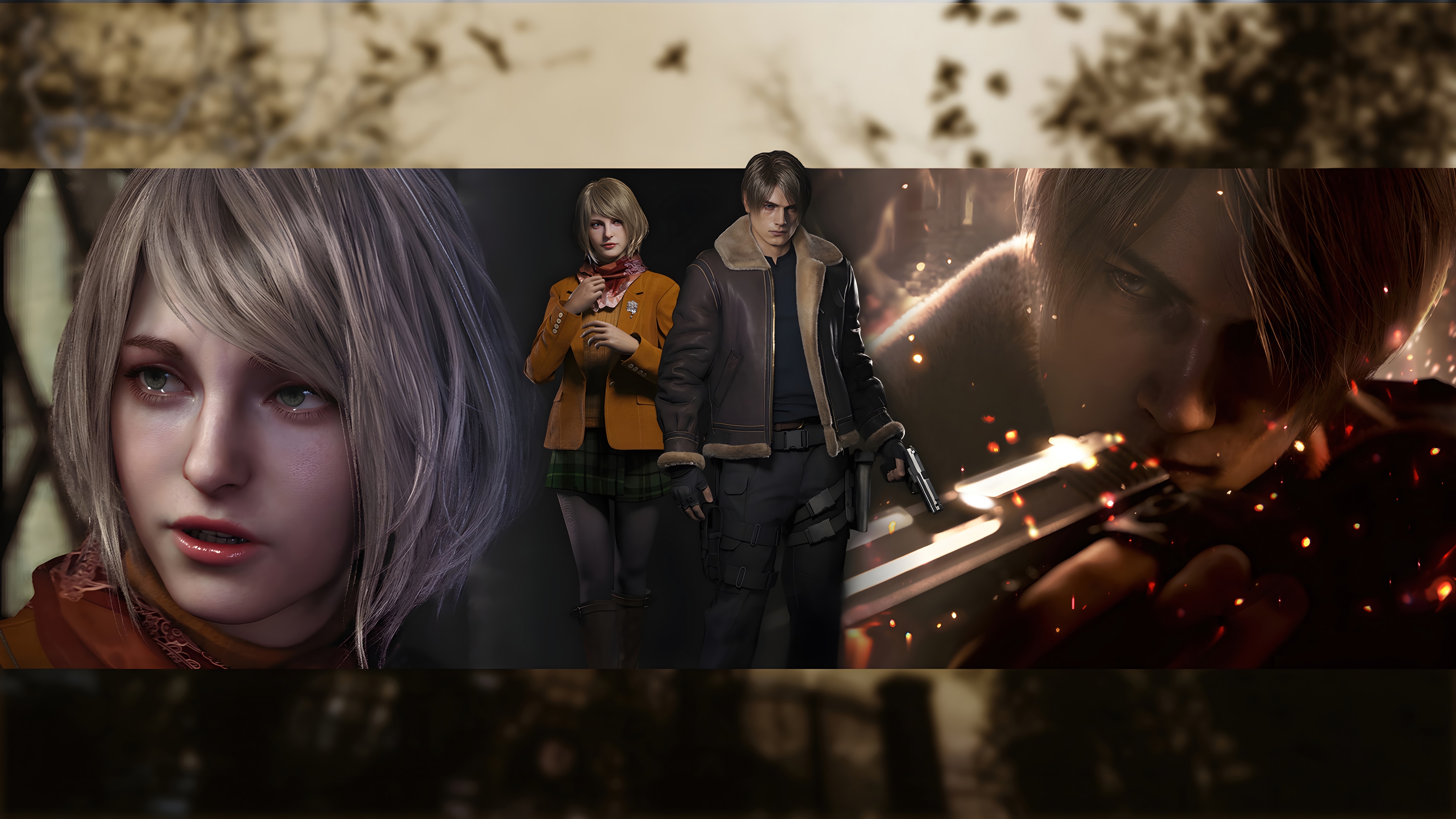 Resident Evil 4 Remake: Ashley and Leon S. Kennedy 4K HD Wallpaper