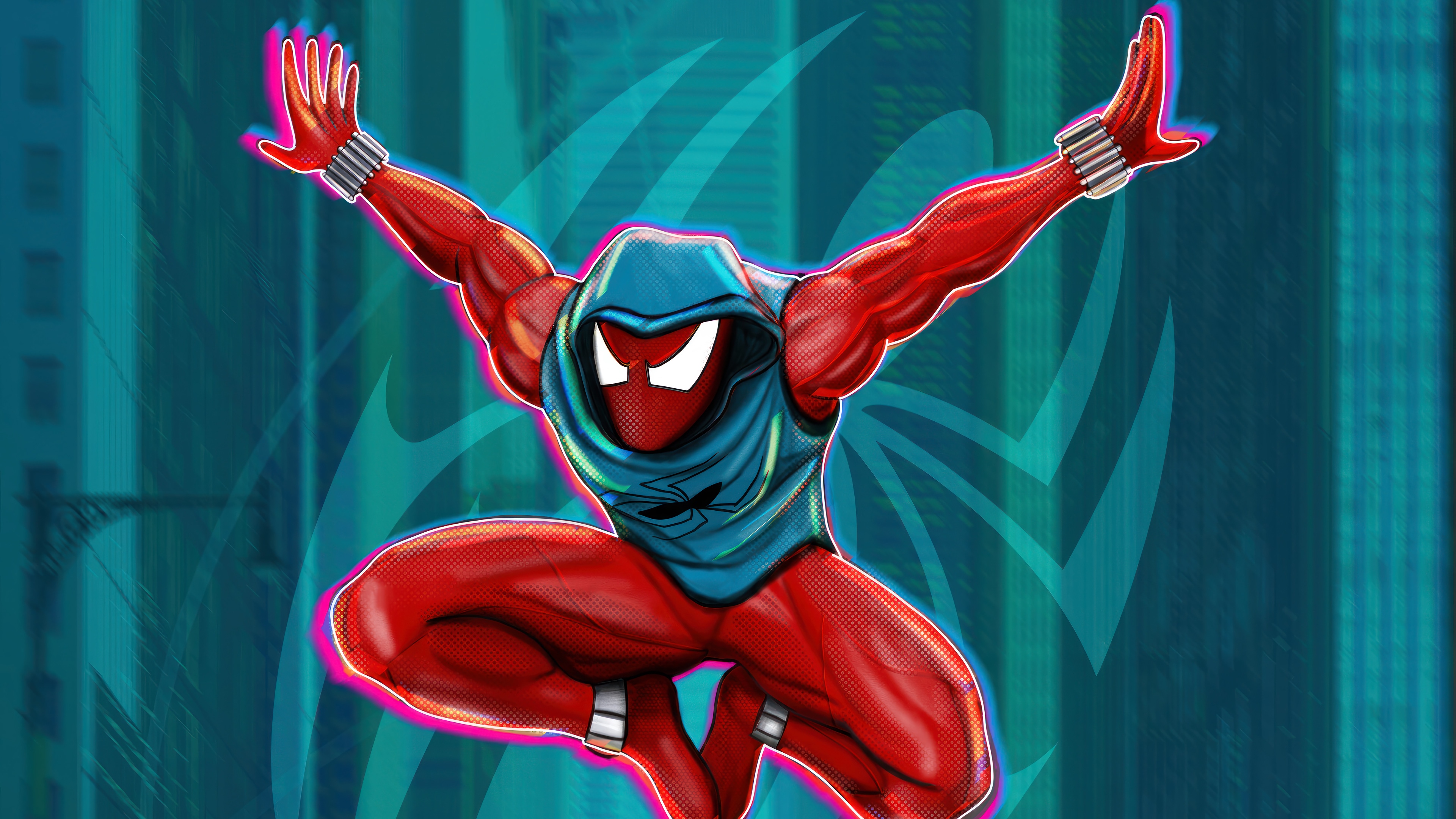Scarlet Spider in Spider-Man: Across the Spider-Verse 4K HD Wallpaper