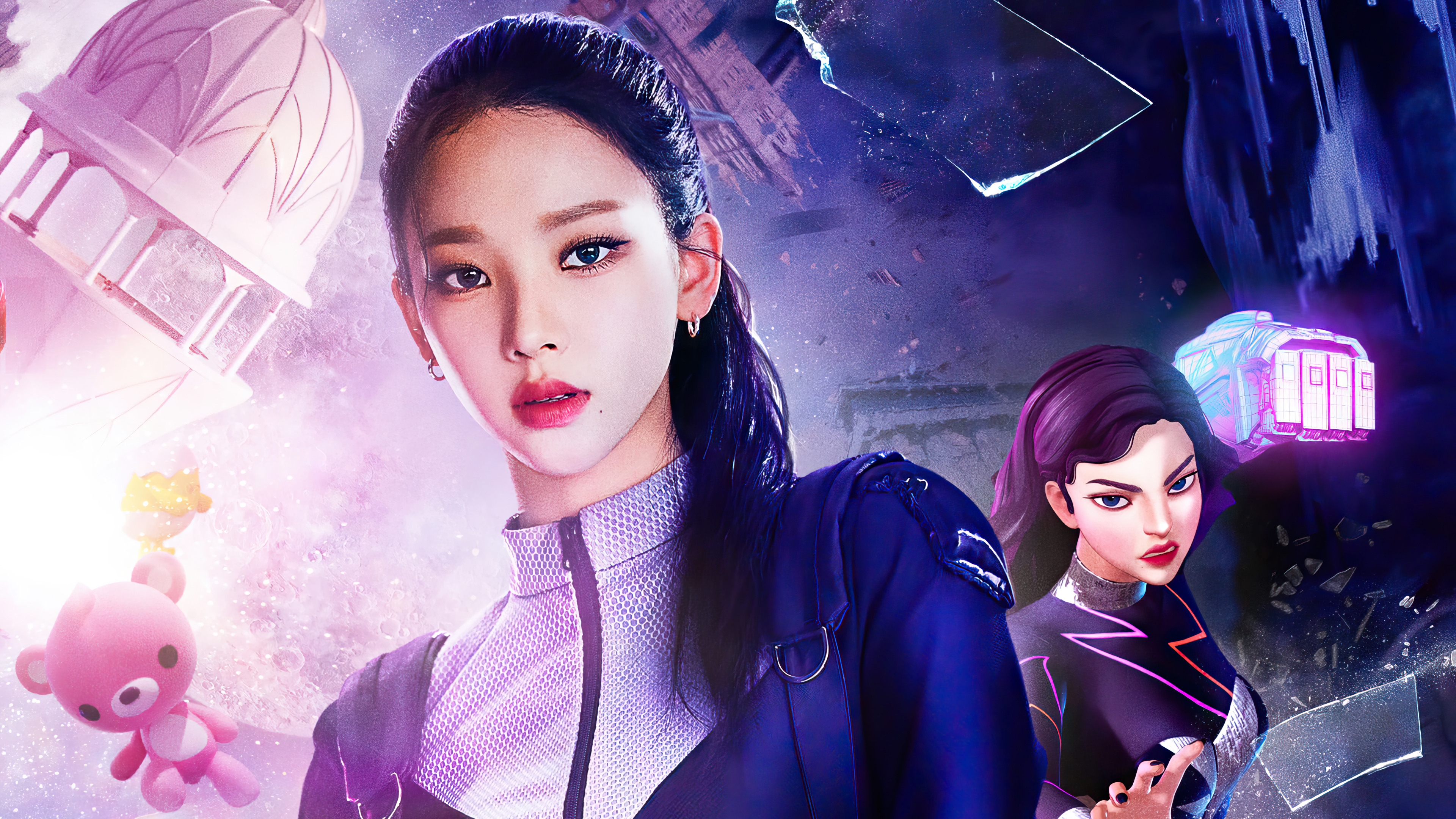 Karina and Yu Ji-min from Aespa in 4K HD Wallpaper
