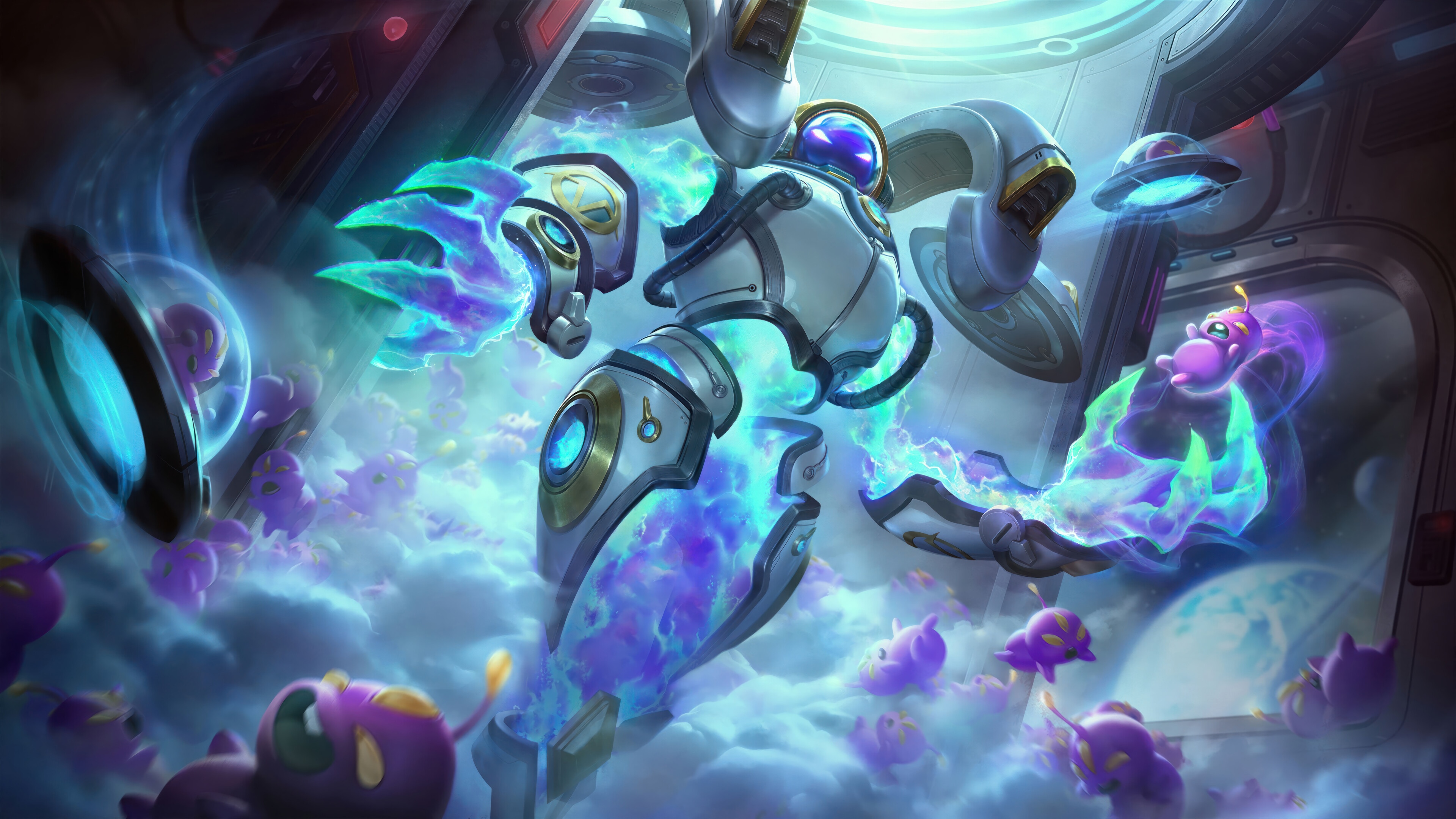 Astronaut Xerath in League of Legends Splash Art 4K HD Wallpaper