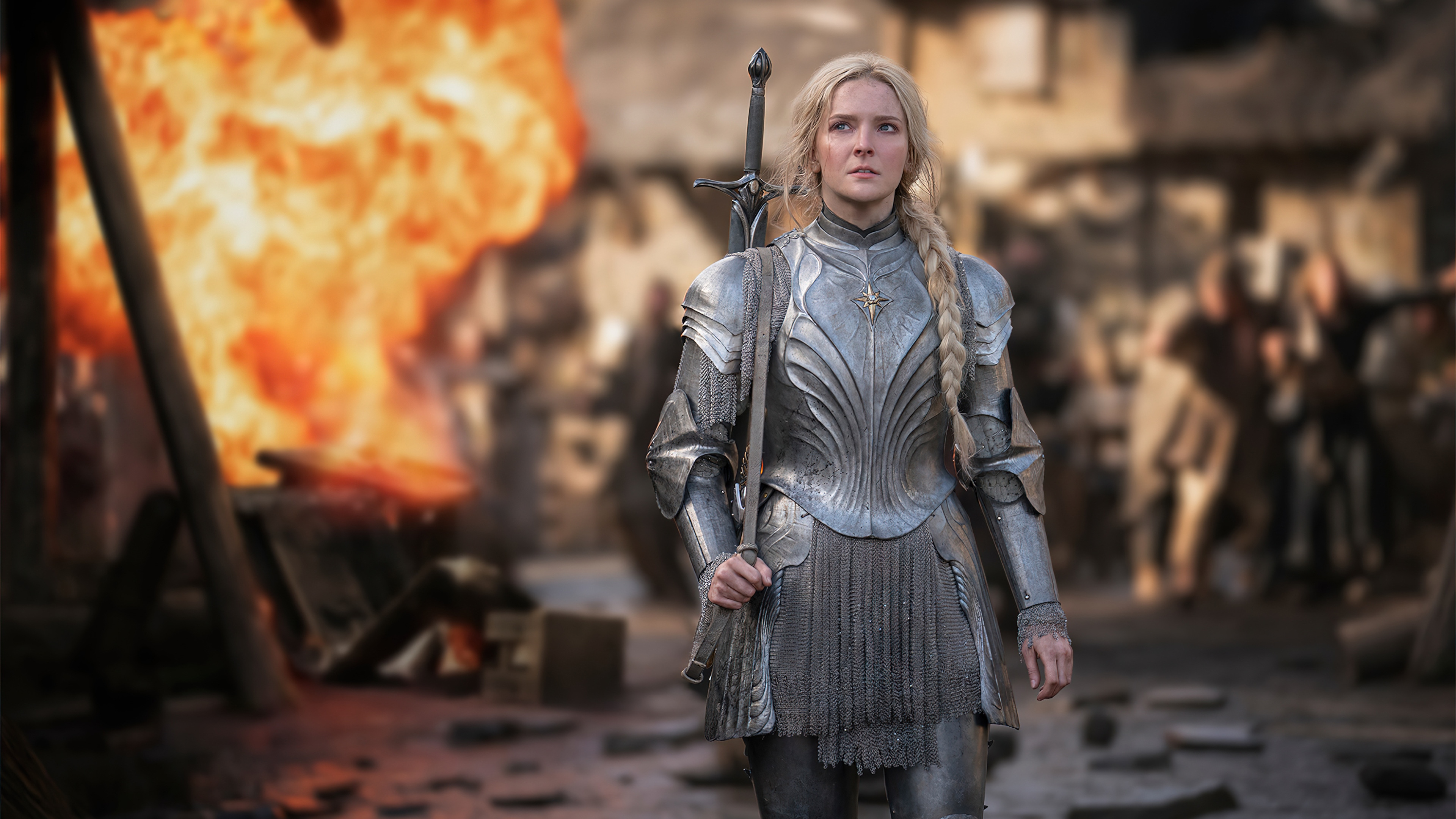 Galadriel in The Lord of the Rings: The Rings of Power 4K HD Wallpaper