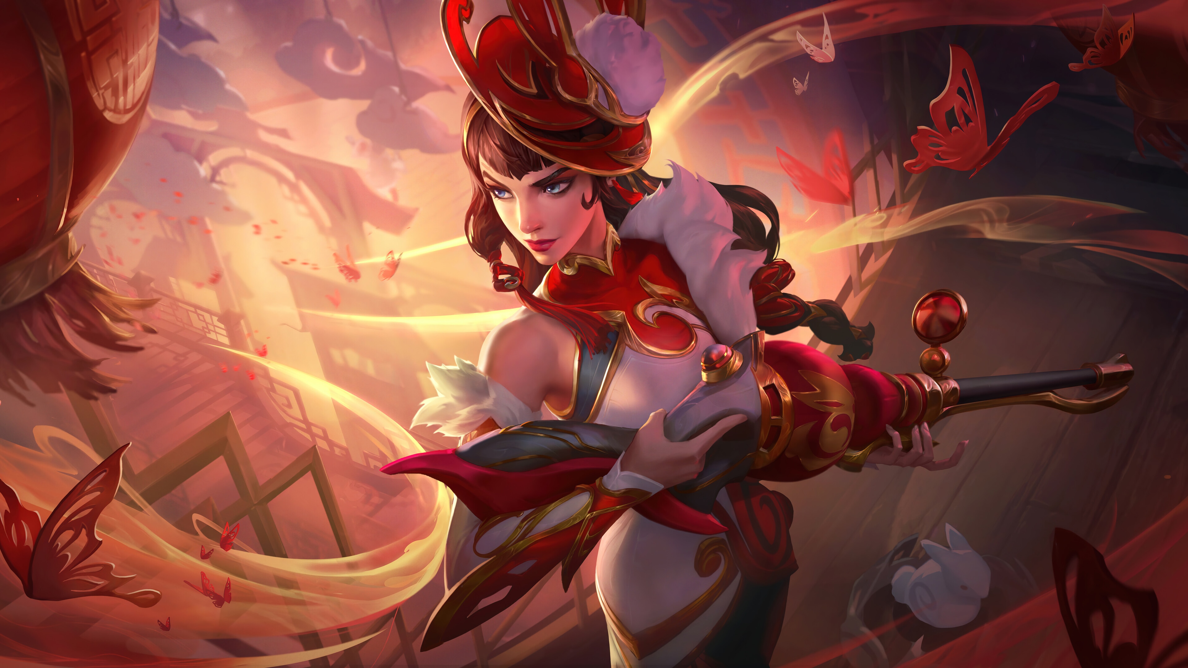 Mythmaker Caitlyn Splash Art 4K HD Wallpaper