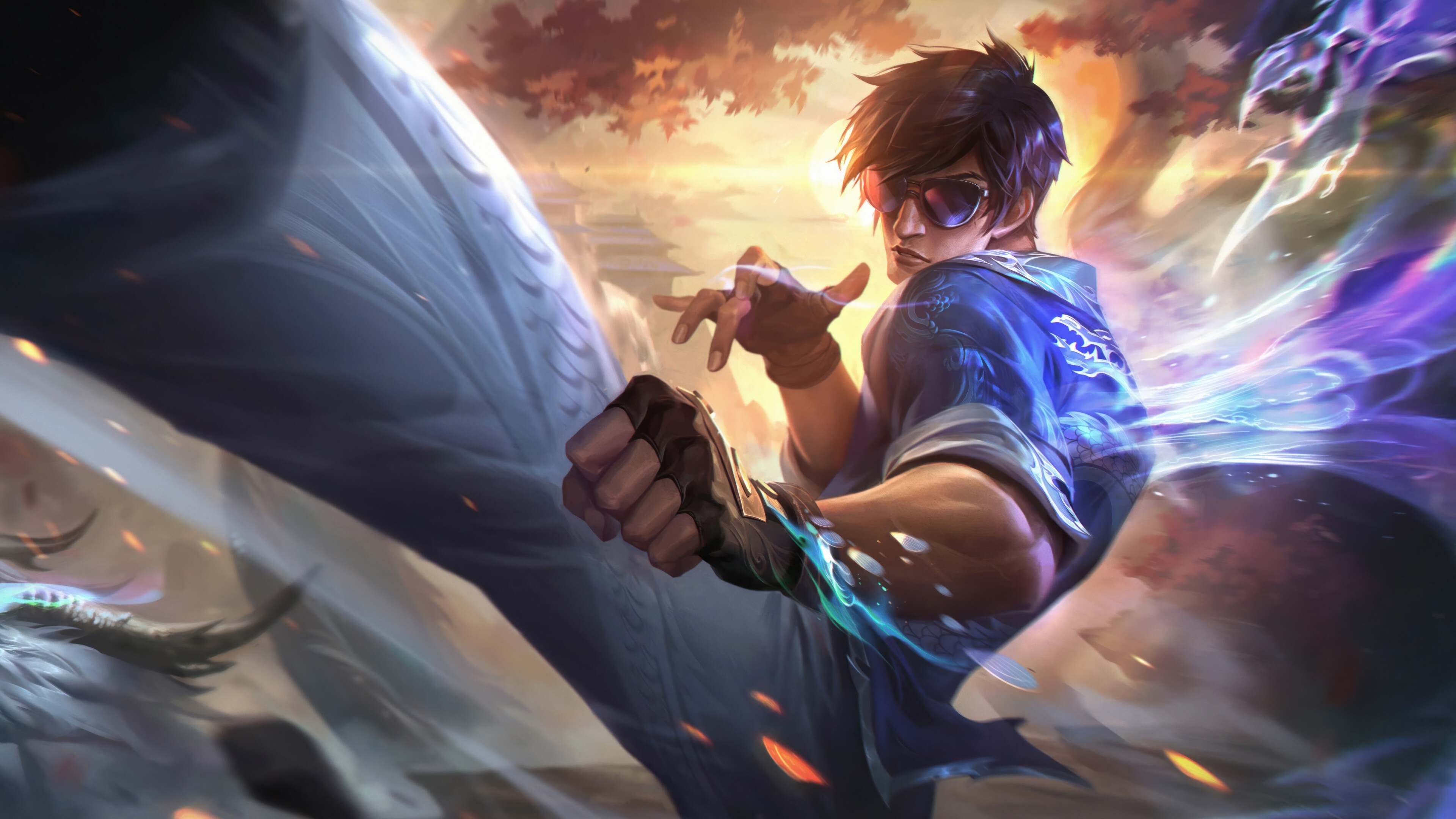 Lee Sin from League of Legends 4K Splash Art HD Wallpaper