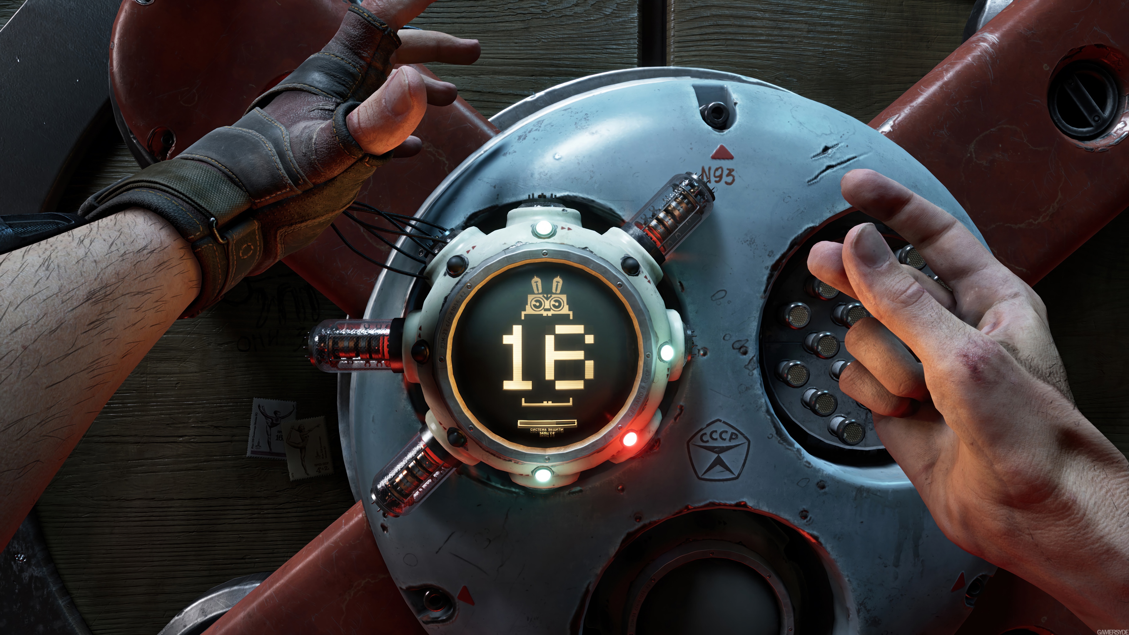 Atomic Heart robot display with hands HD Wallpaper