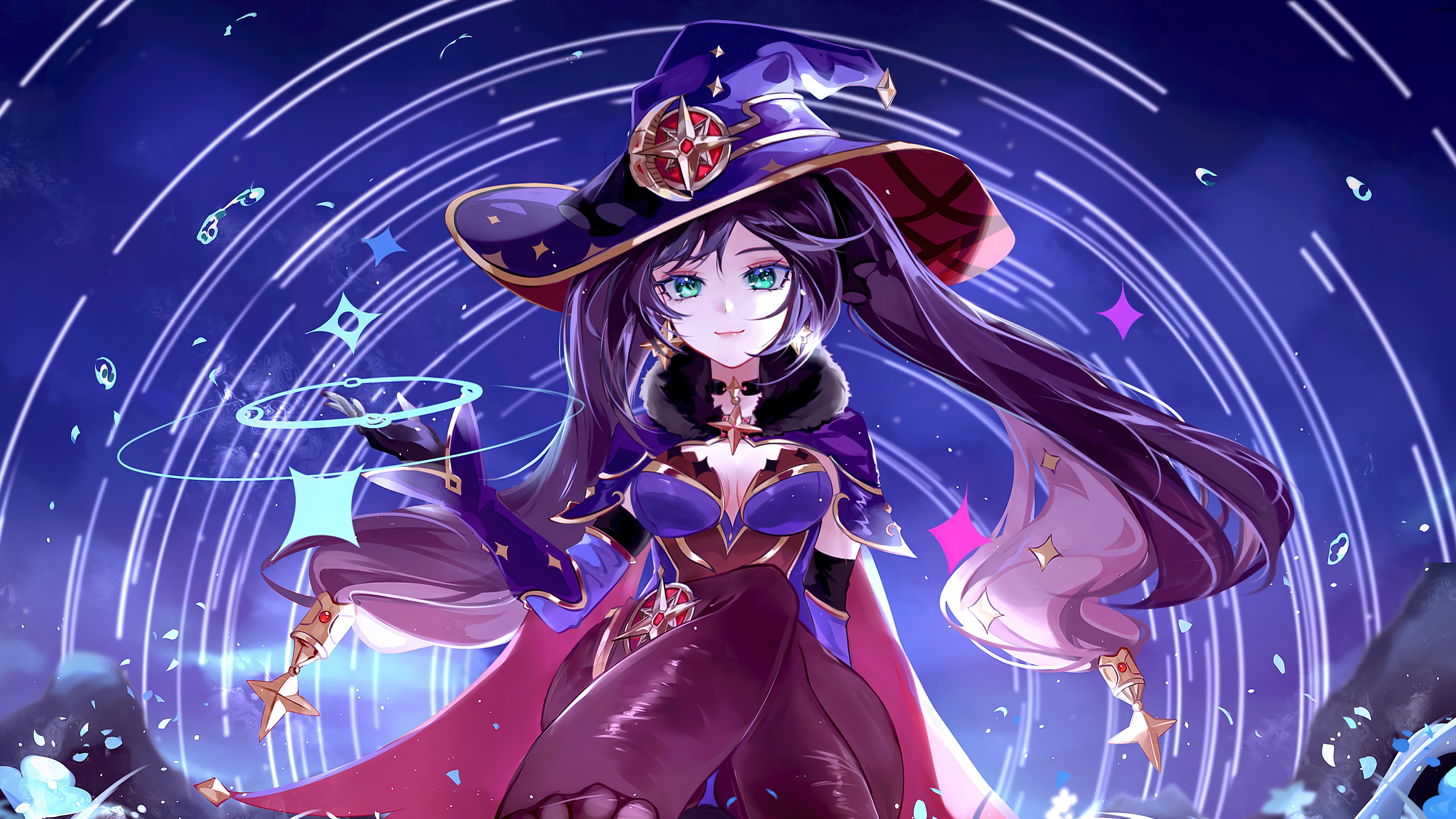 Mona from Genshin Impact in 4K HD Wallpaper