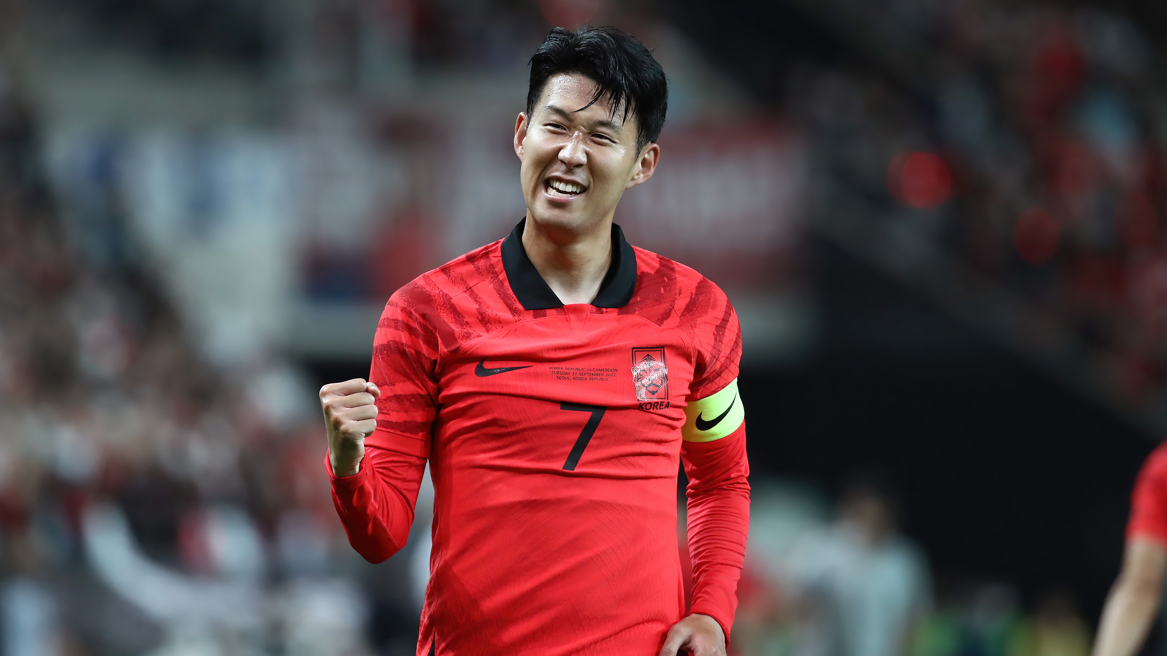 Son Heung-min in South Korea Football Kit 4K HD Wallpaper