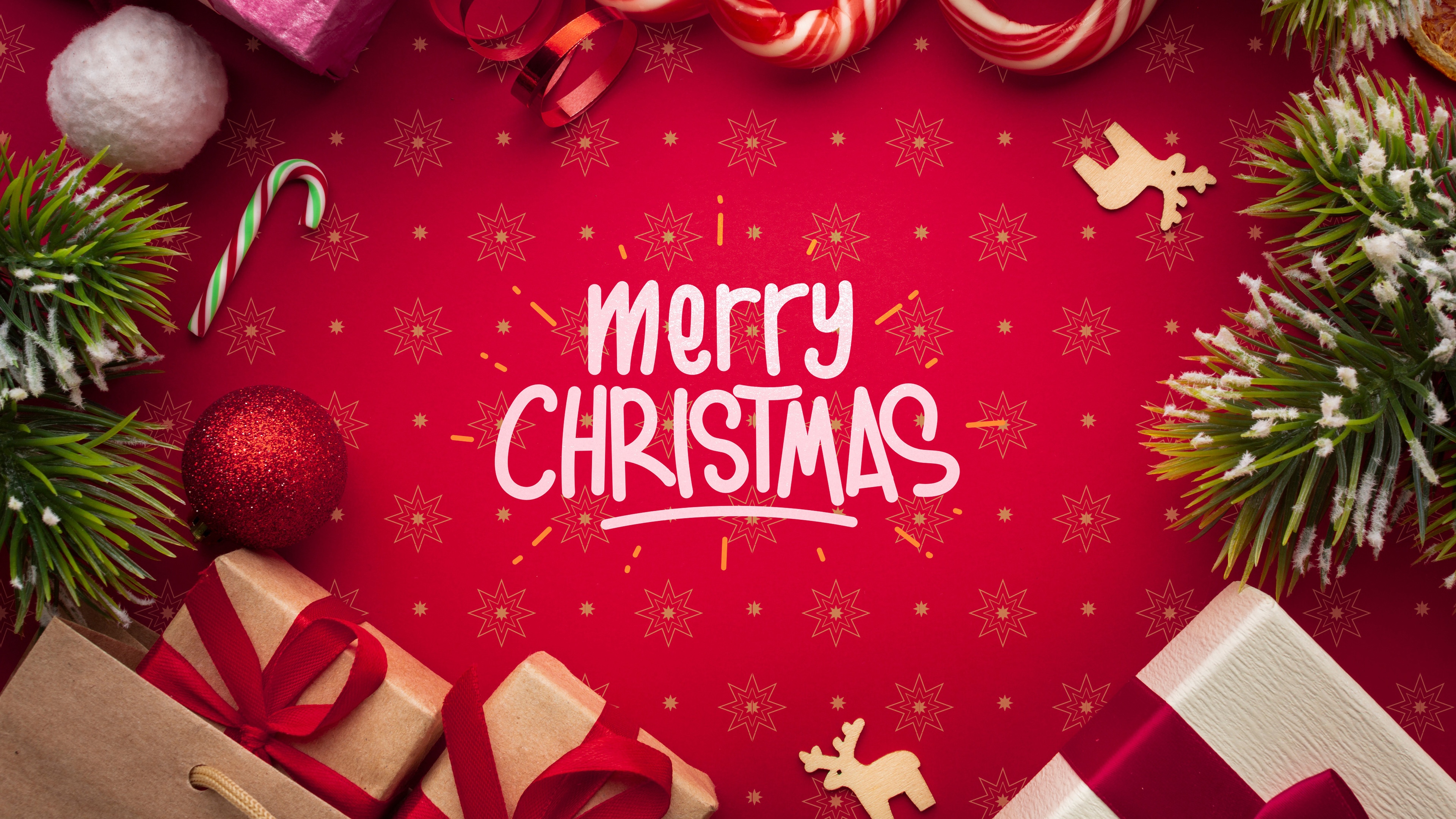 Merry Christmas 4K HD Wallpaper