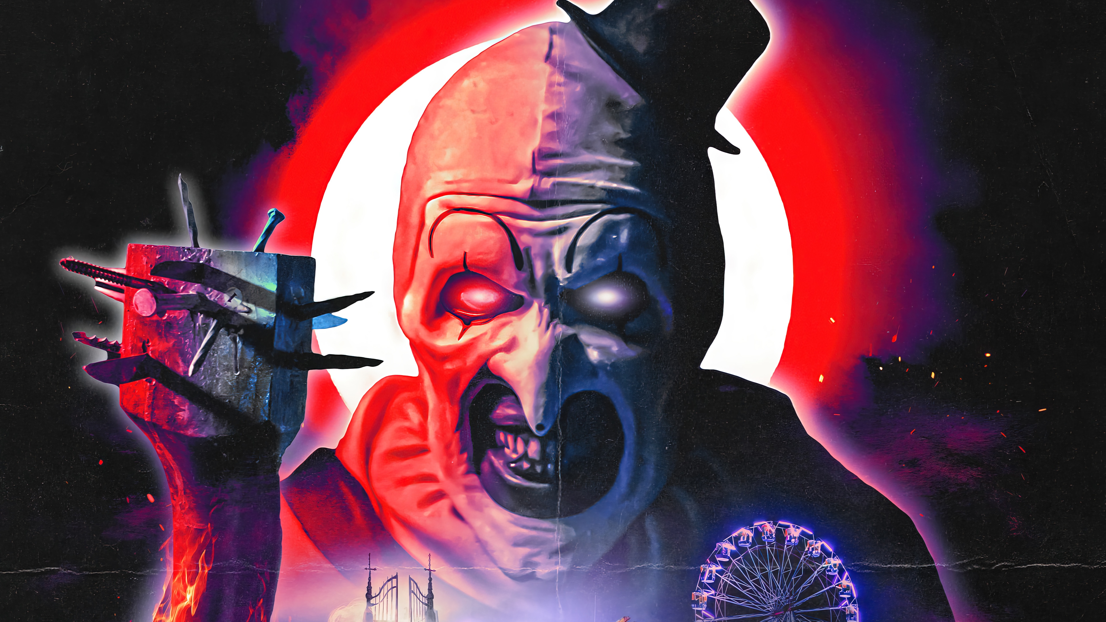 Terrifier 2 Art the Clown 4K HD Wallpaper