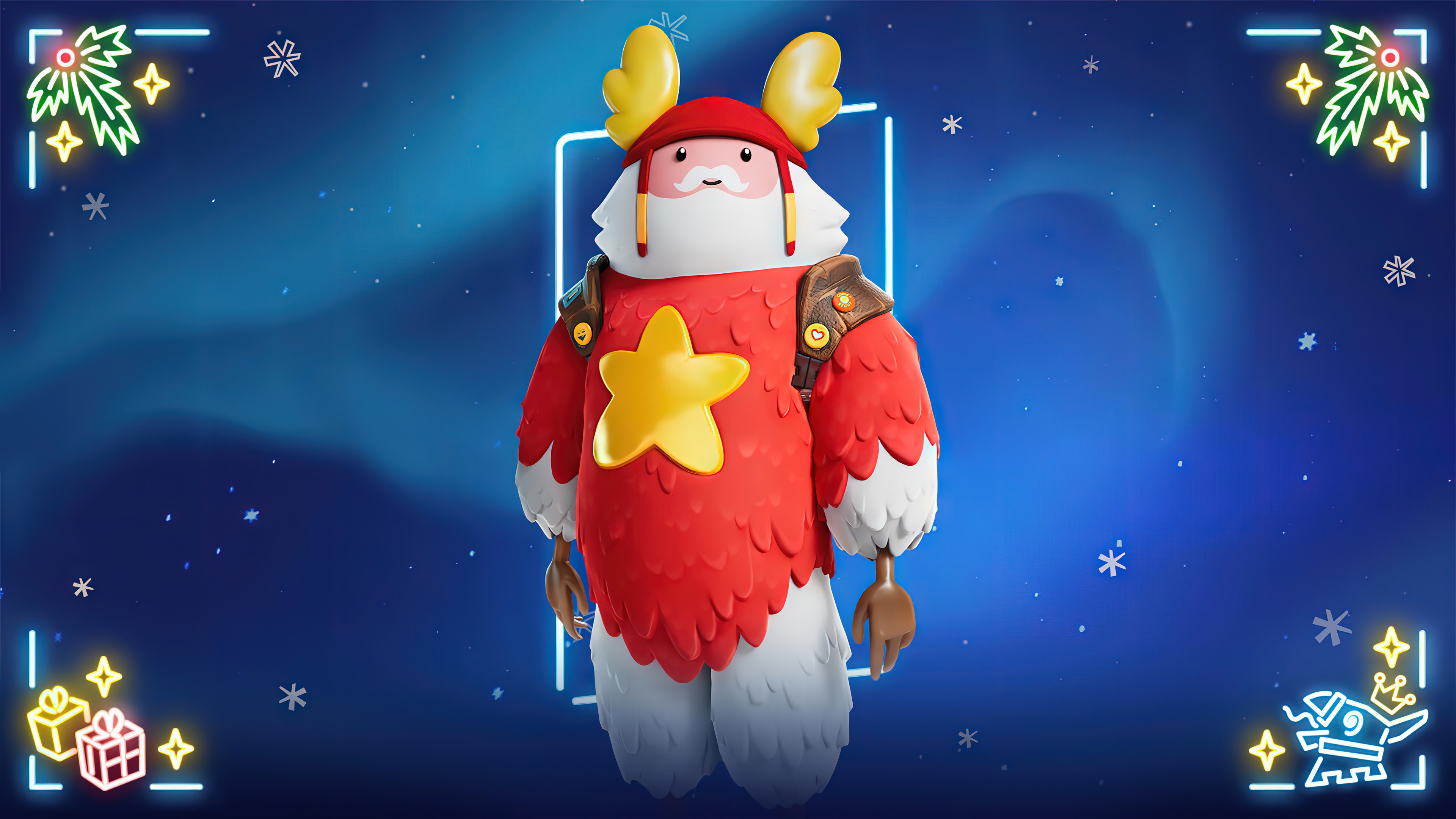 Fortnite Character with Star Emblem HD Wallpaper