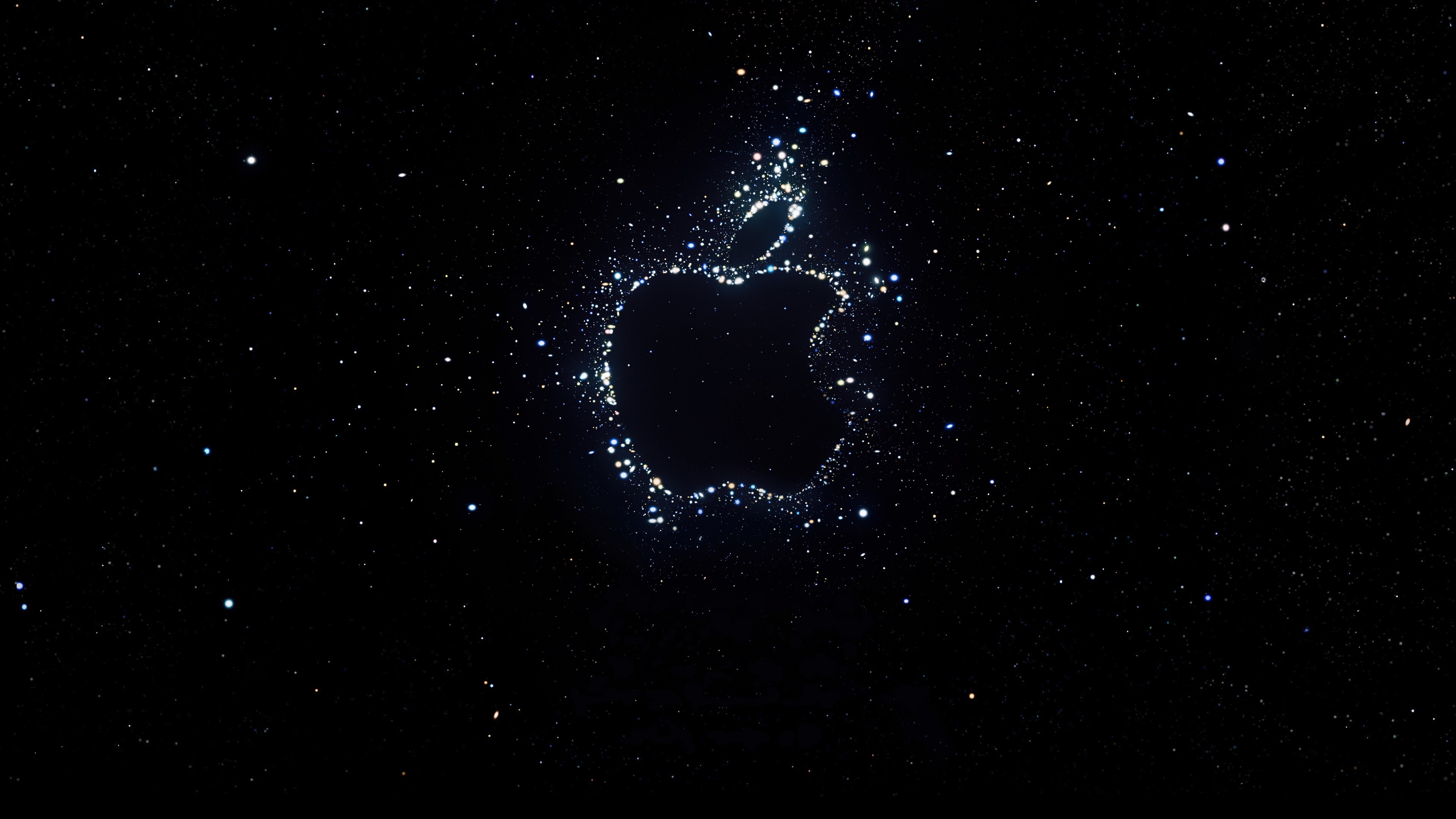 Apple Logo in Stars 4K HD Wallpaper