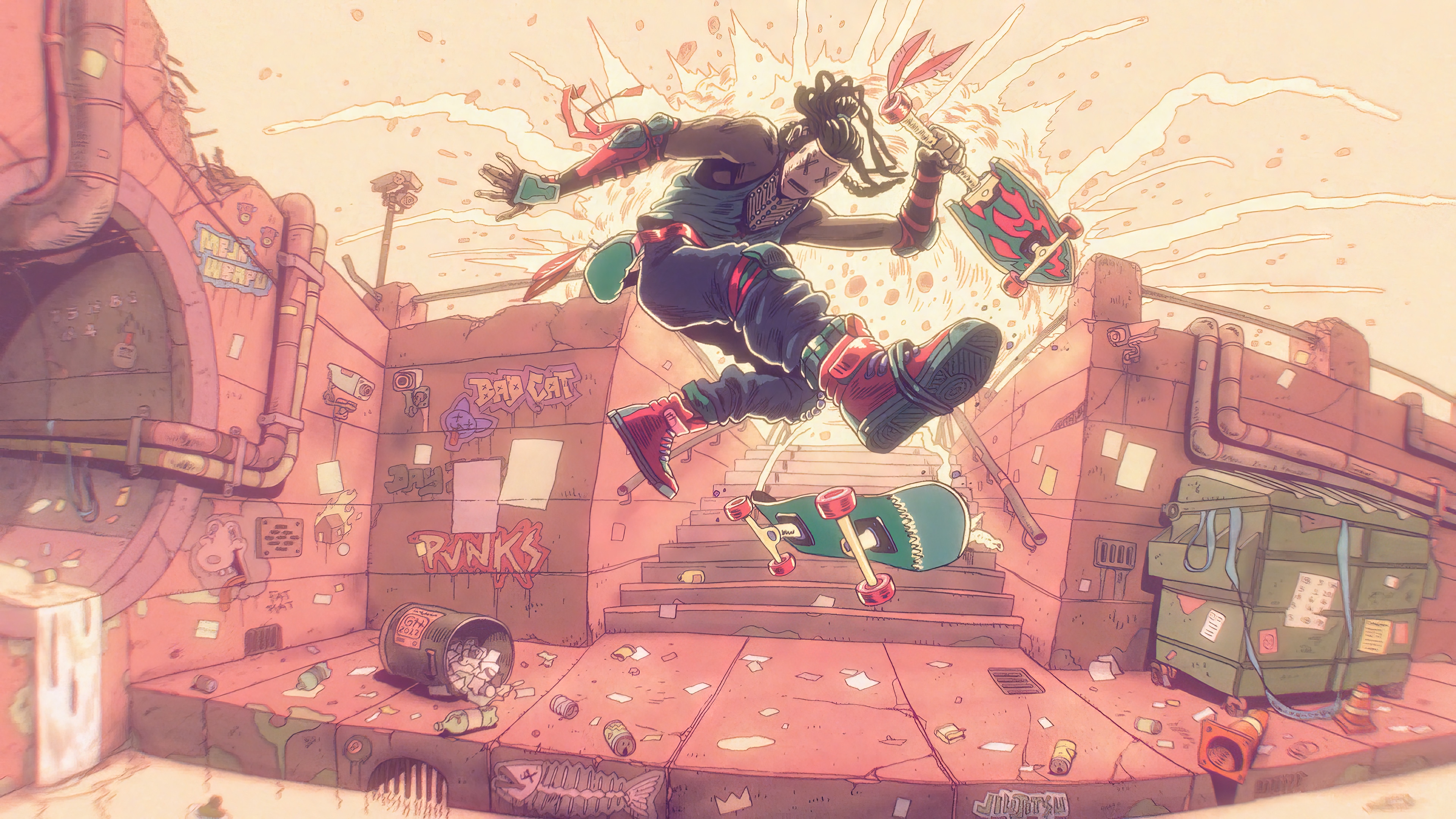 Fortnite 4K Skater Jump HD Wallpaper