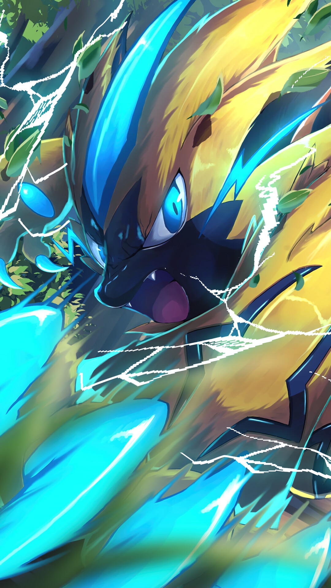 Zeraora Pokemon Anime Close-up HD Phone Wallpaper