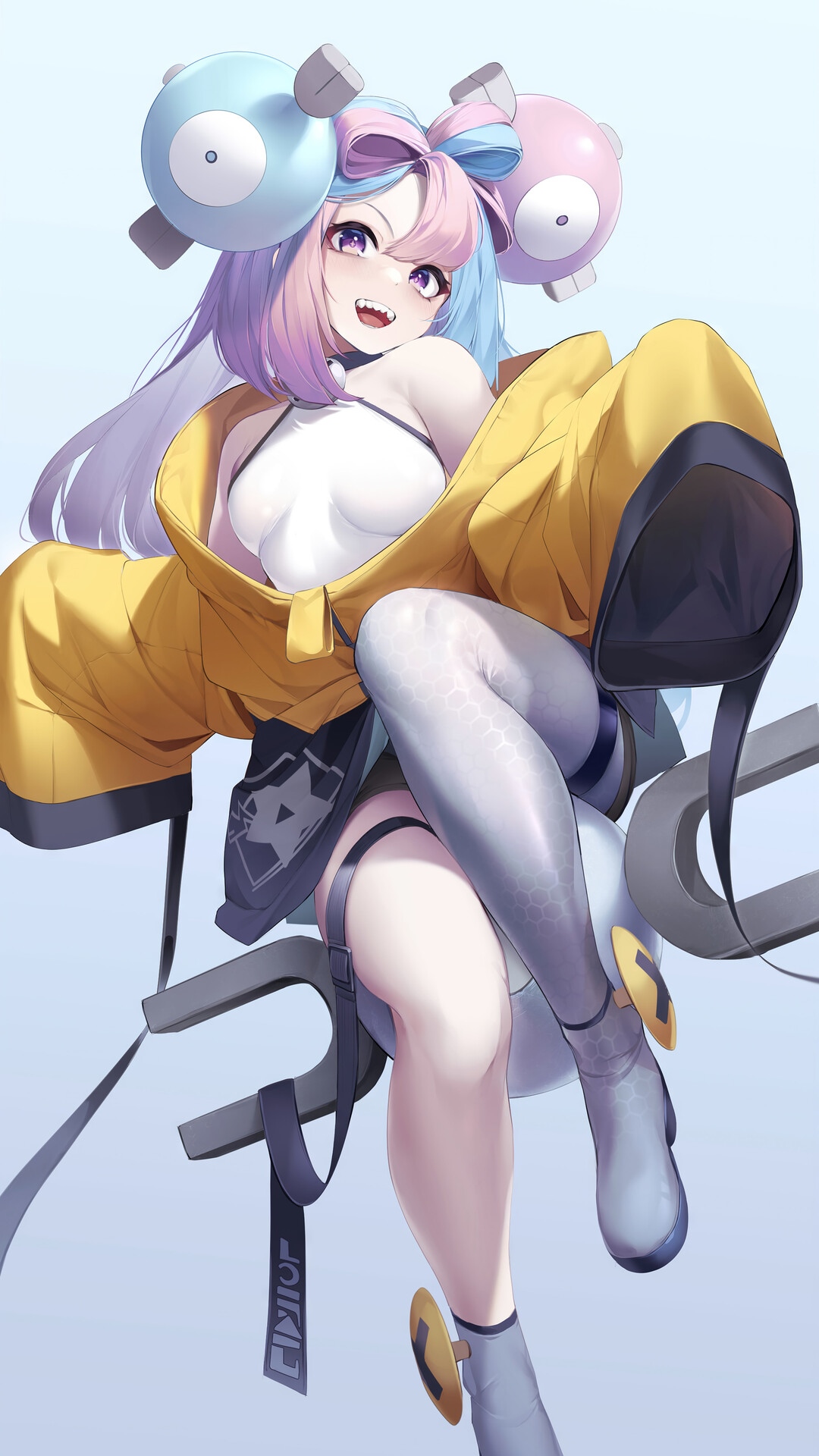 Iono from Pokemon Scarlet and Violet with Magnemite HD Phone Wallpaper