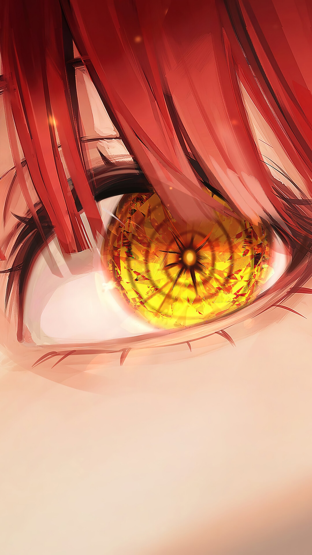 Makima's Eye from Chainsaw Man Anime HD Phone Wallpaper