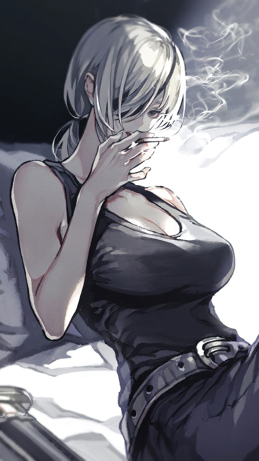 Quanxi from Chainsaw Man smoking HD Phone Wallpaper