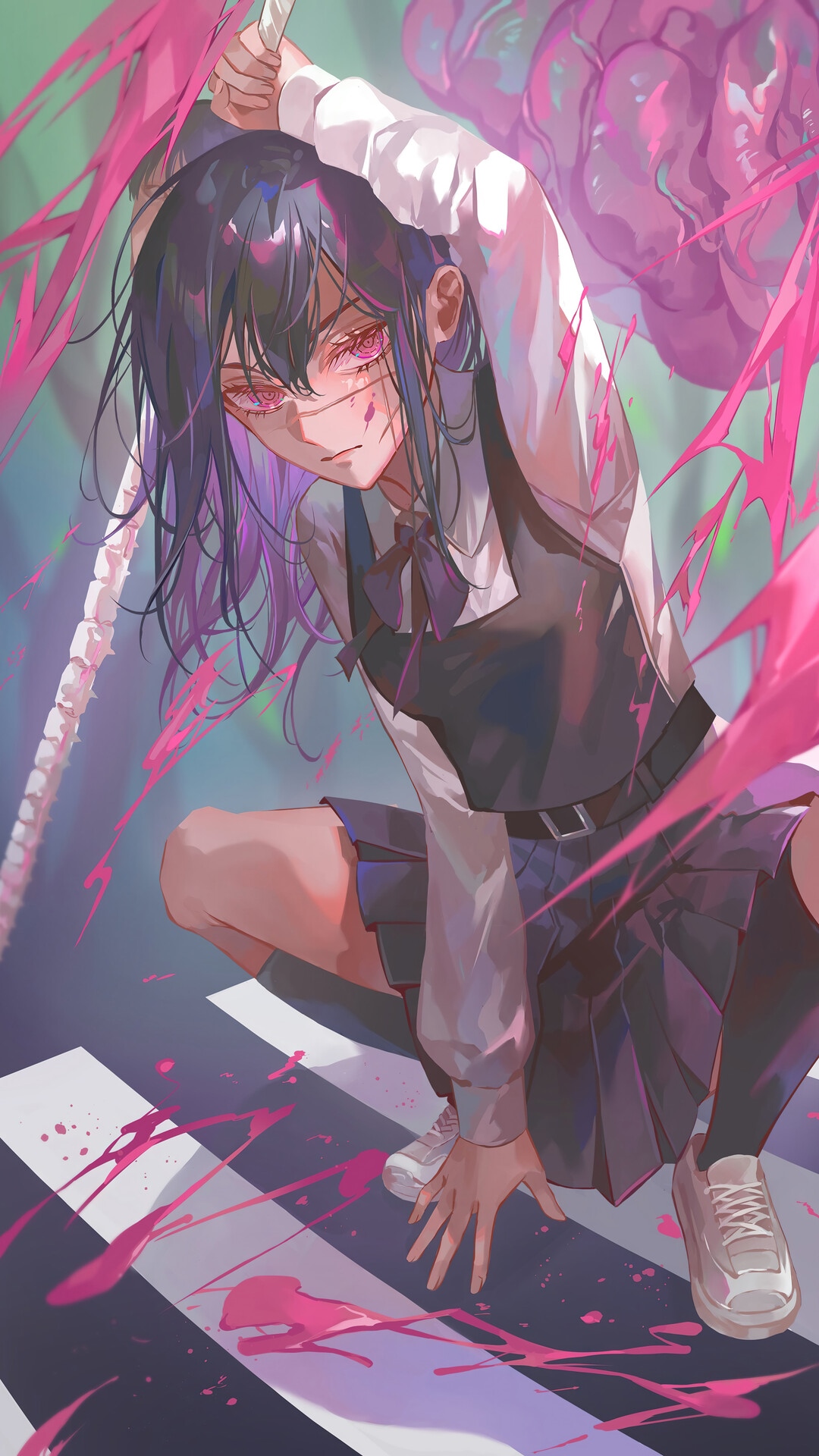 Yoru the War Devil from Chainsaw Man HD Phone Wallpaper