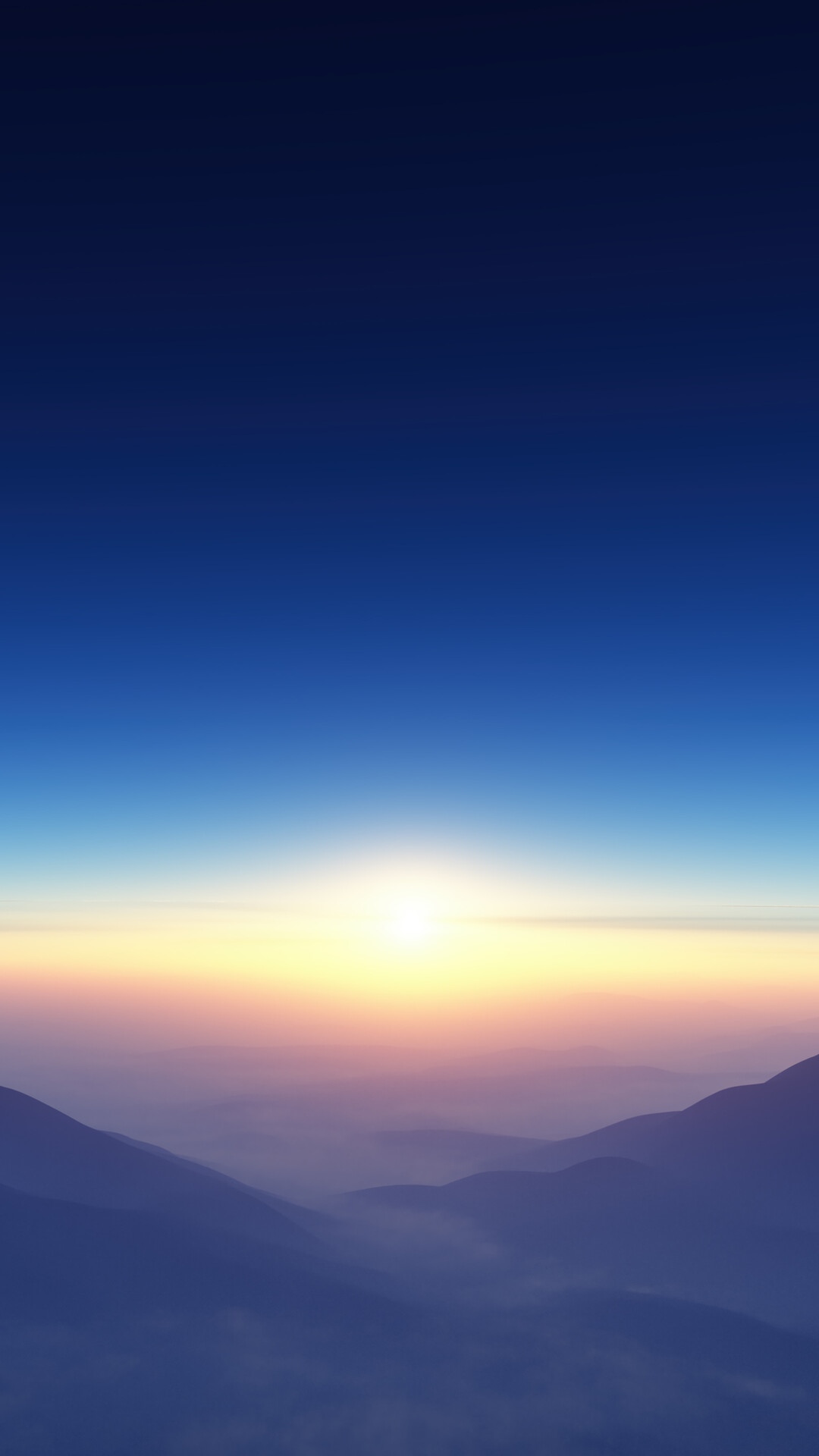 Sunrise over misty mountains HD Phone Wallpaper