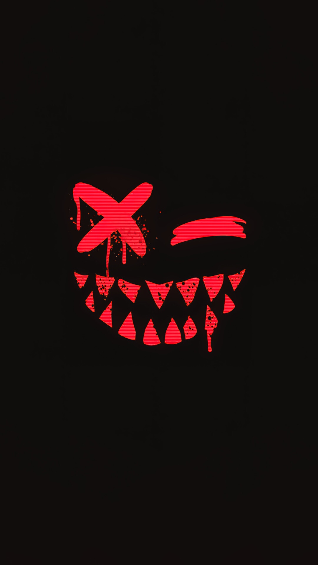 Red Grin Smile Digital Art HD Phone Wallpaper
