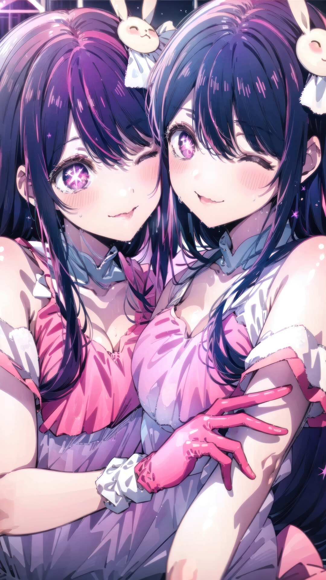 Ai Hoshino and another girl from Oshi no Ko HD Phone Wallpaper