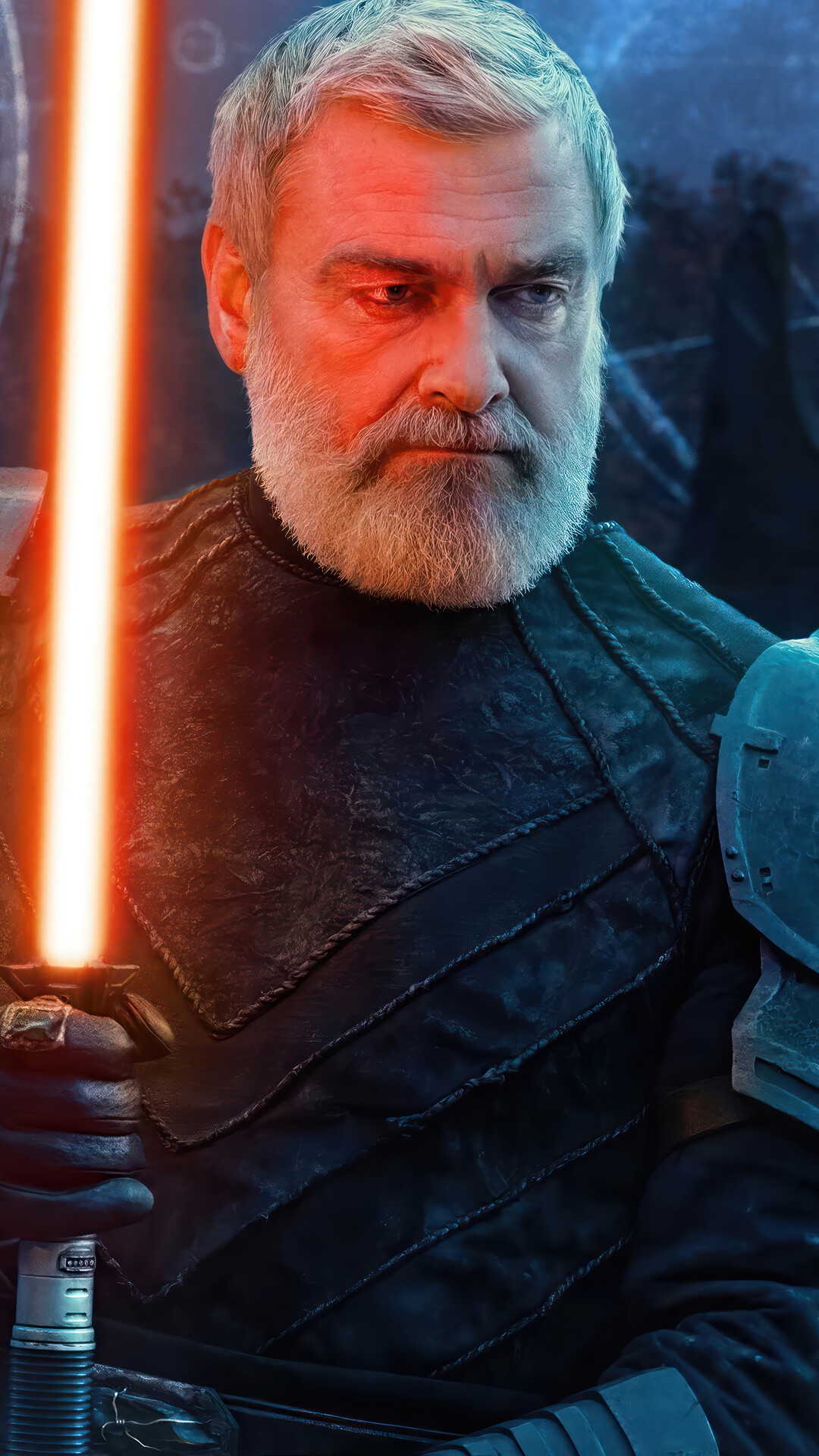 Baylan Skoll with Lightsaber from Ahsoka Series HD Phone Wallpaper