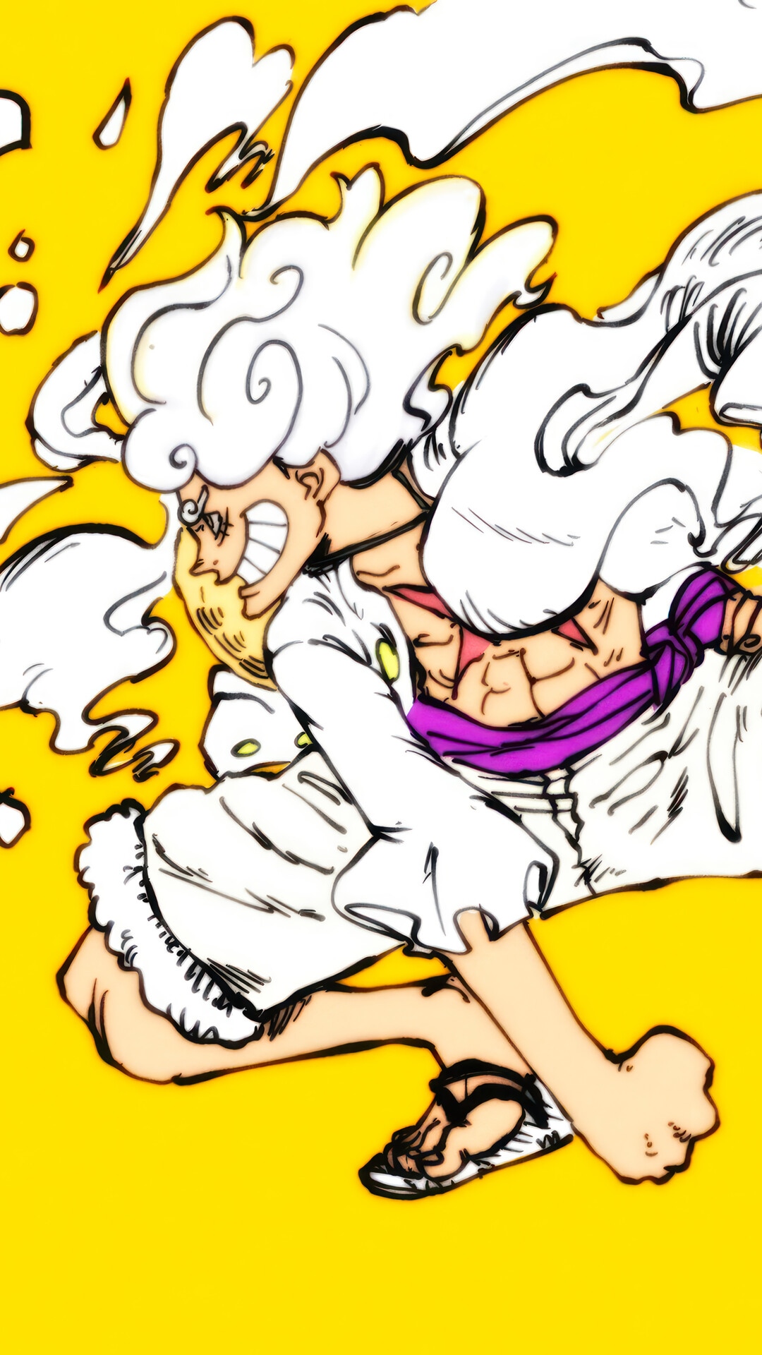 Monkey D. Luffy in Gear 5 from One Piece HD Phone Wallpaper