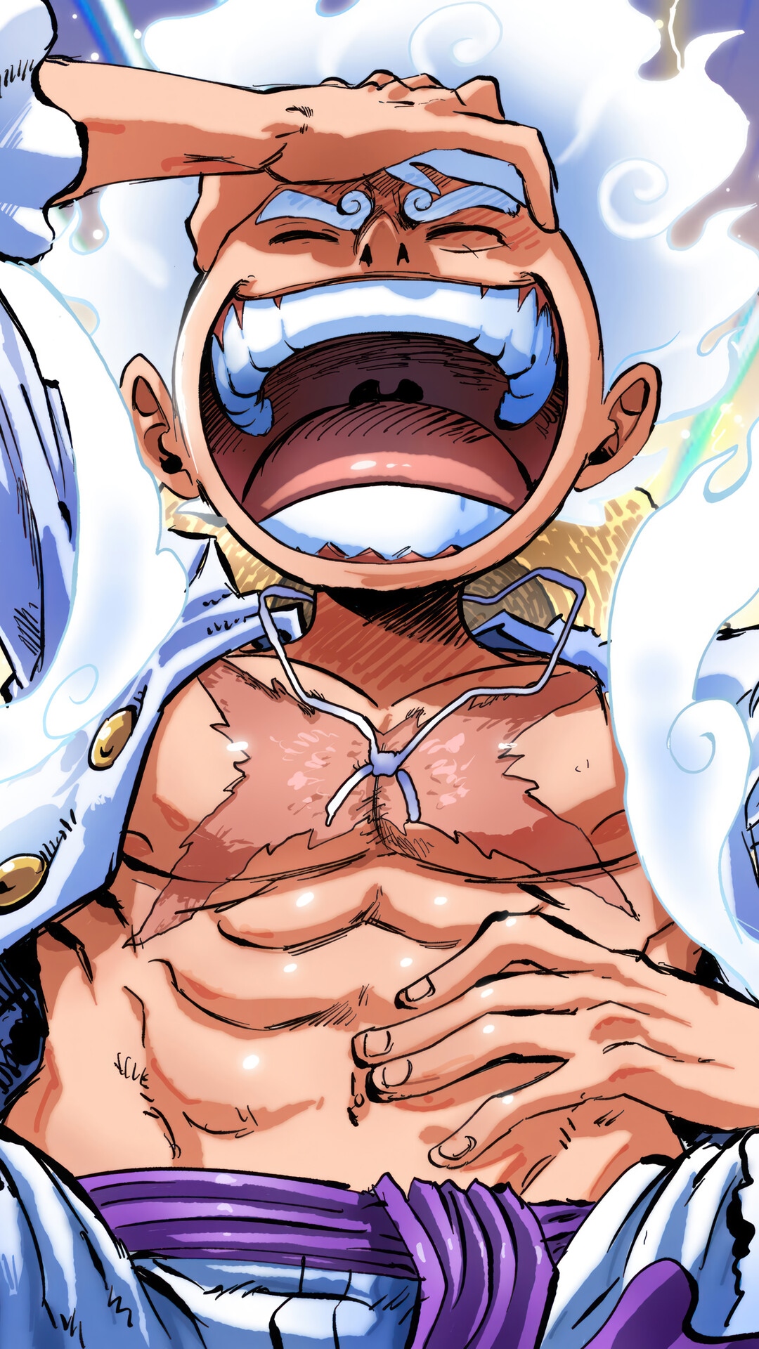 Monkey D. Luffy in Gear 5 from One Piece HD Phone Wallpaper