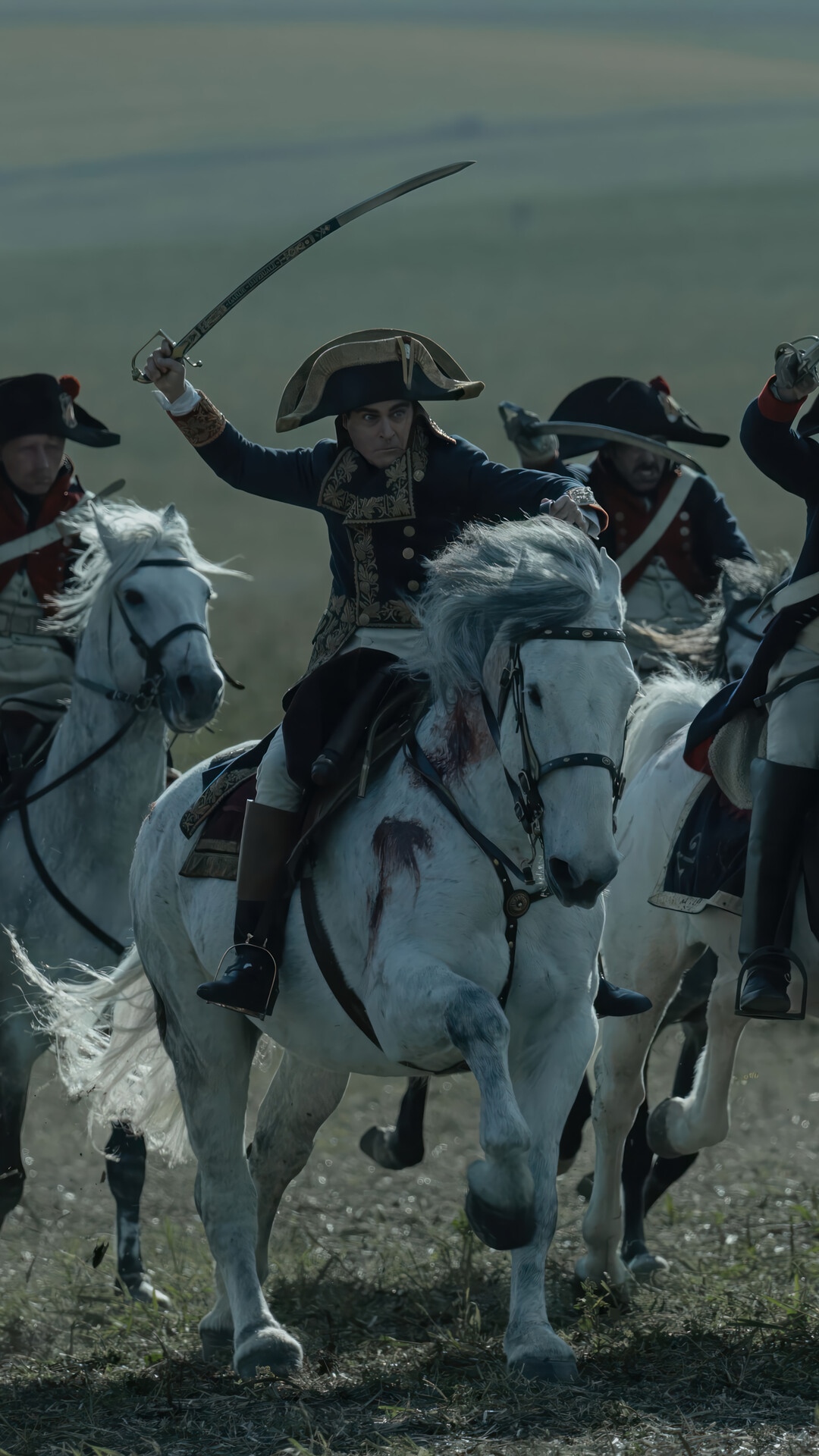 Napoleon on horseback with sword raised HD Phone Wallpaper
