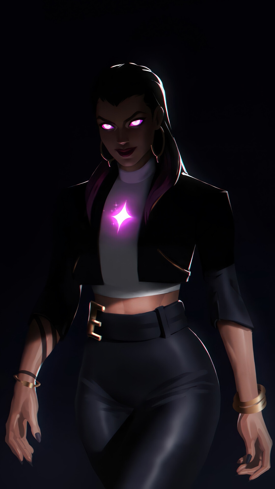 Reyna from Valorant with glowing eyes HD Phone Wallpaper