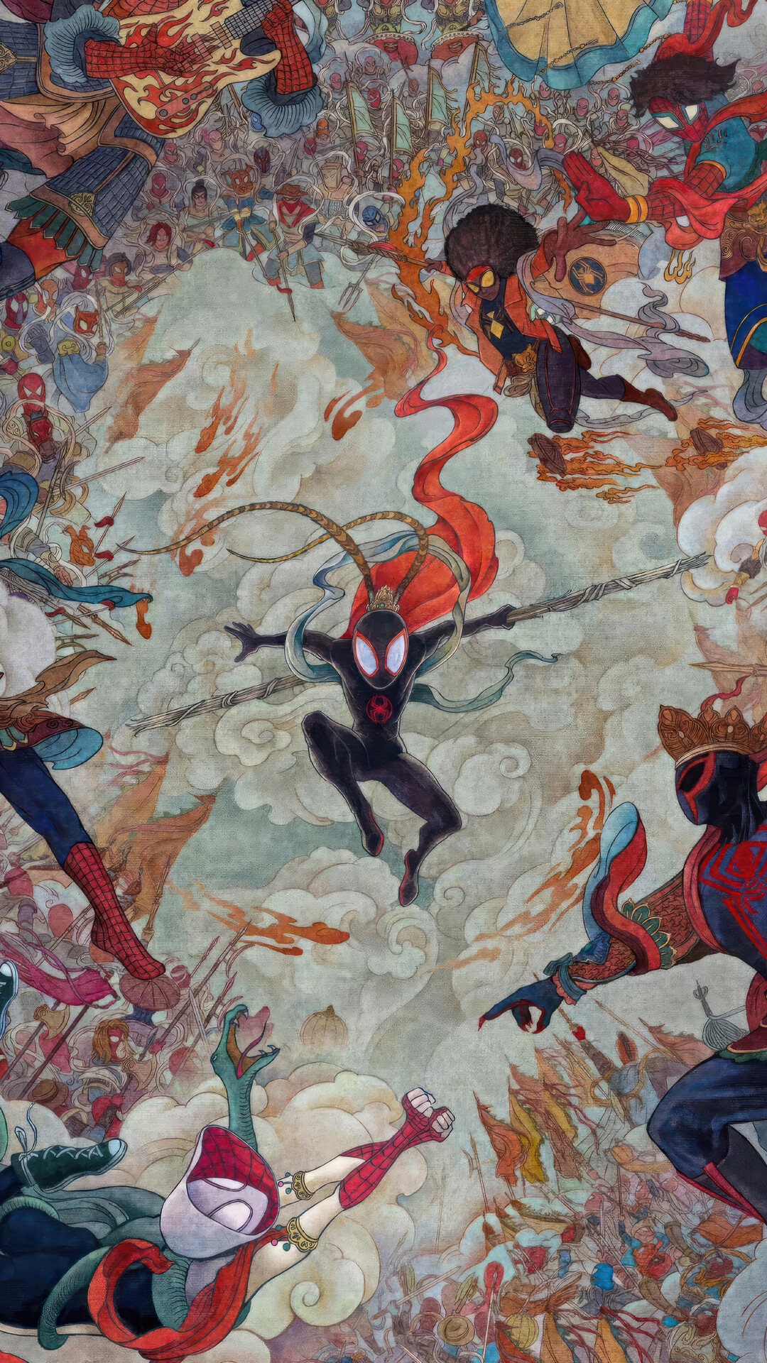 Spider-Man: Across the Spider-Verse Miles Morales Monkey King Art HD Phone Wallpaper